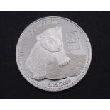 Silber Medaille 2007 Knut Zoo Berlin, D. 32mm, 10,4g.