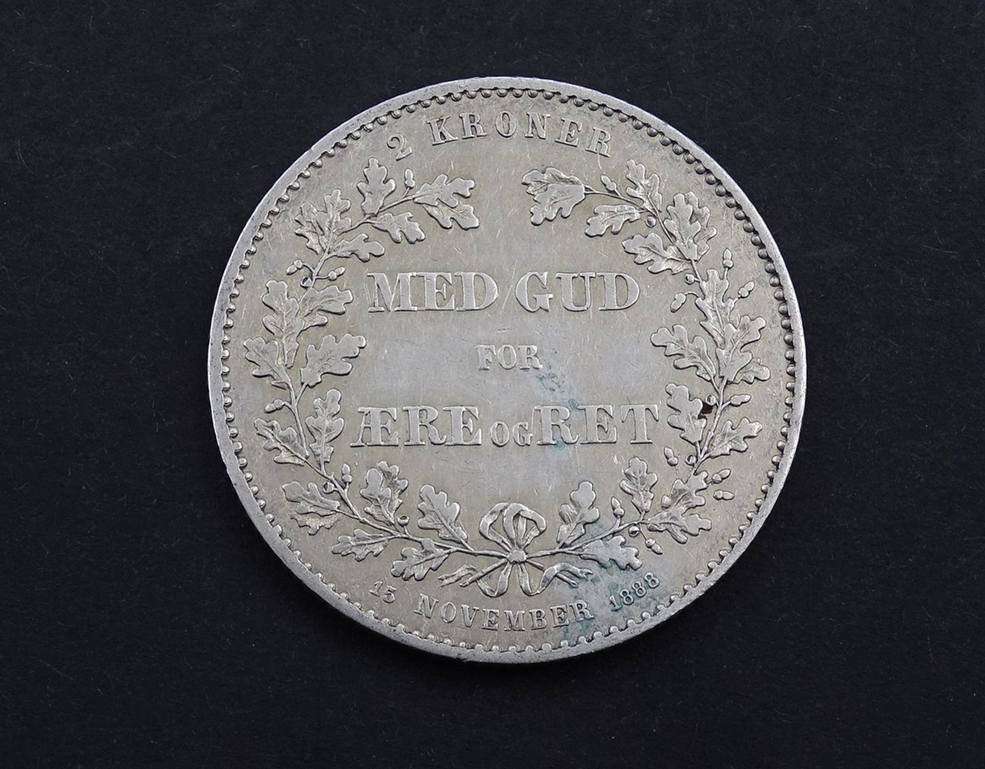 2 Kroner Dänemark 1888, 14,86g., D. 31,0mm - Bild 2 aus 2