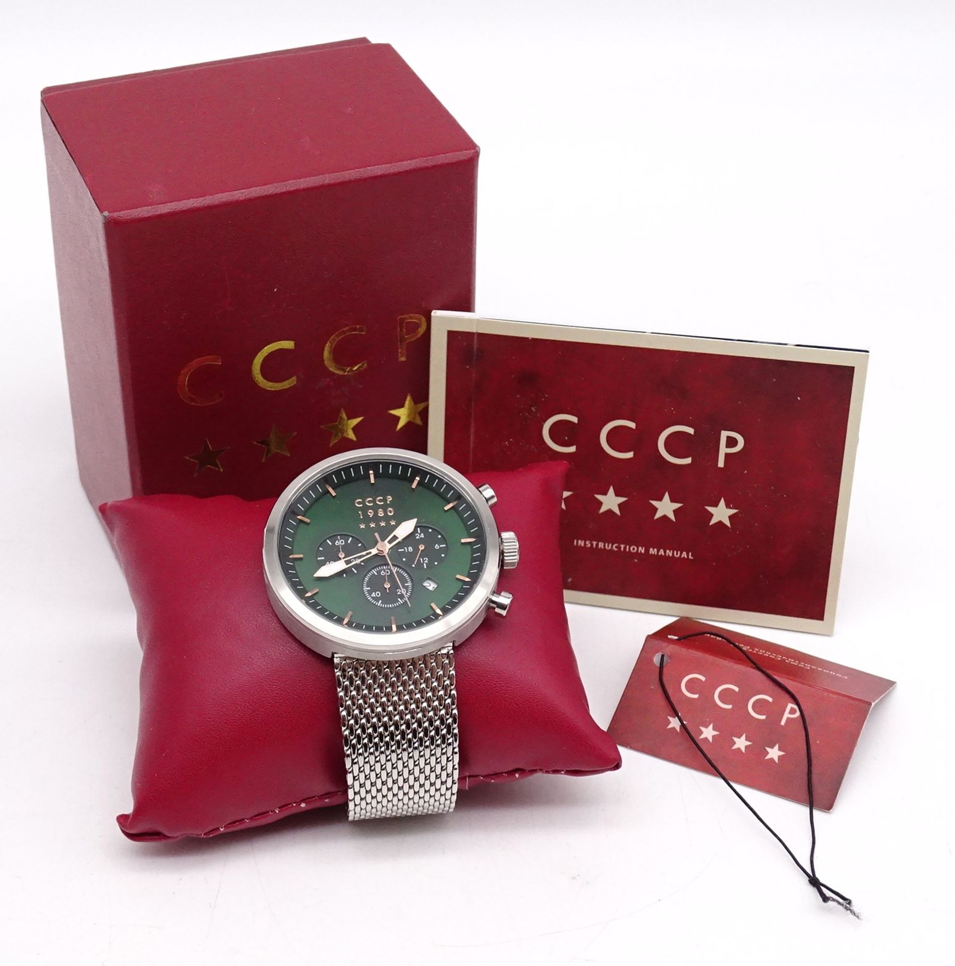 russ.Herren Armbanduhr CCCP 1980, Quartzwerk, D. 44mm