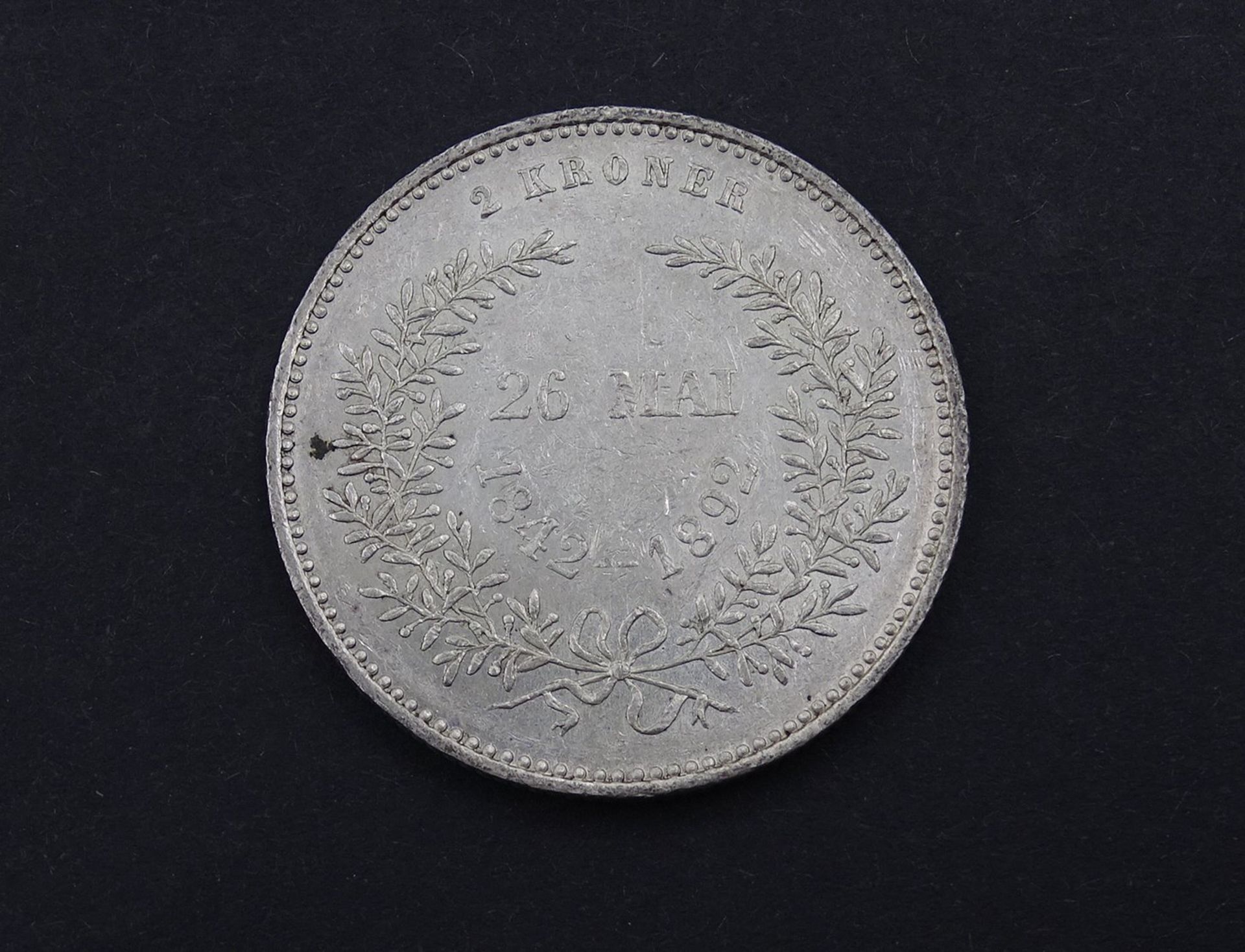 2 Kroner Dänemark 1892 ,14,97g., D. 30,9mm - Bild 2 aus 2