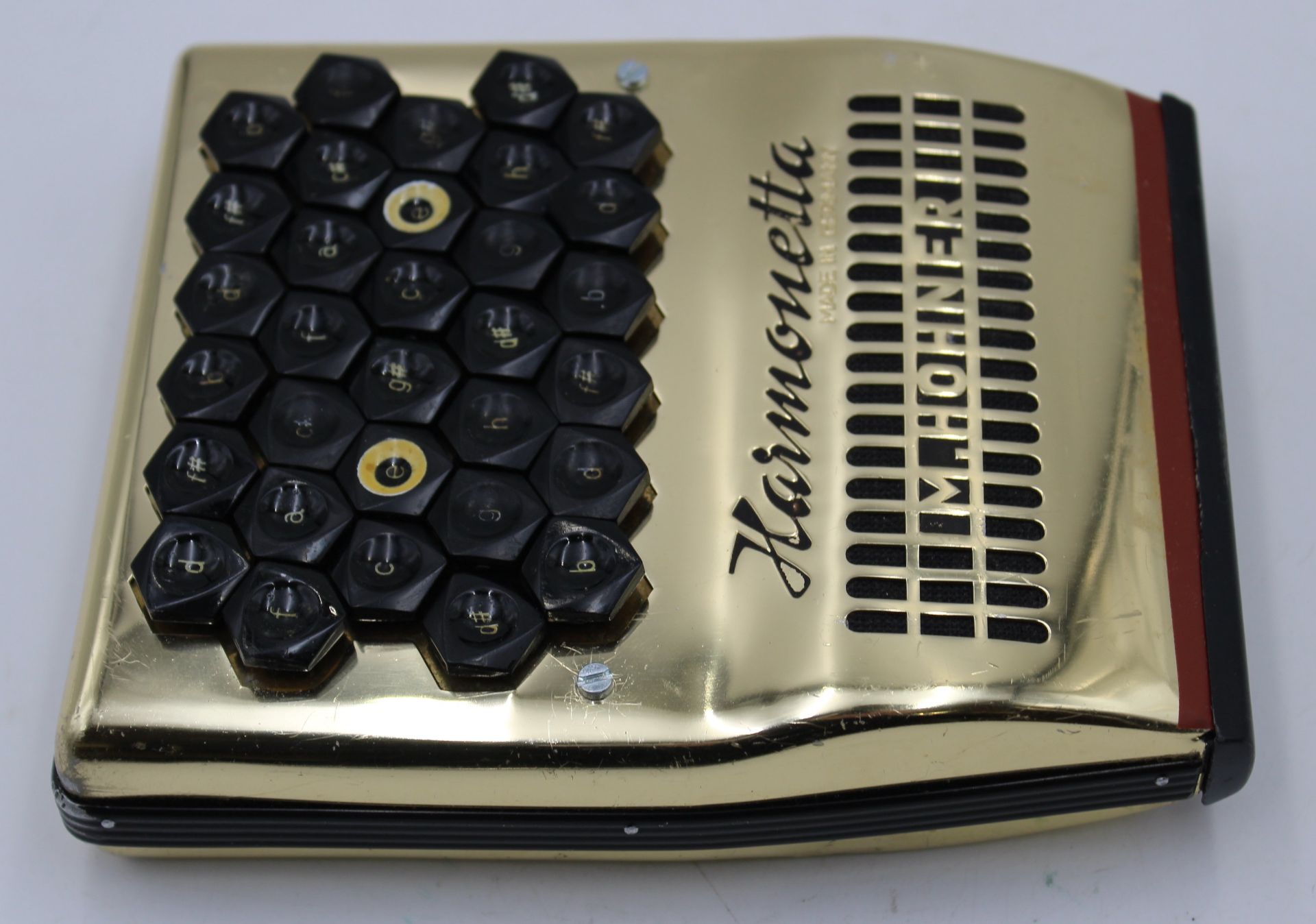 Seltenes altes Musikinstrument, 1950er Jahre, Hohner -Harmonetta, funktionstüchtig, Gebrauchsspuren - Bild 4 aus 7