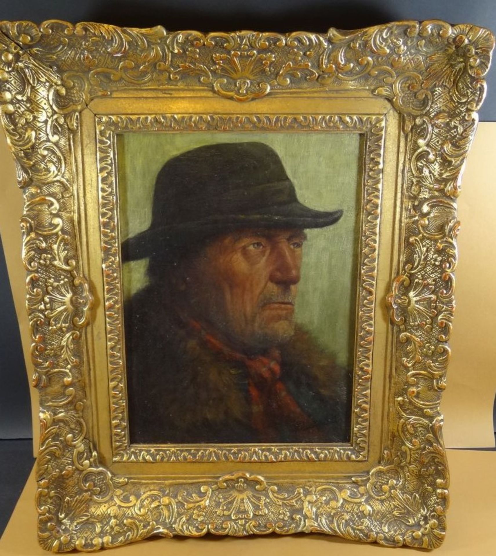 Karl LUCKHARDT (1886-1970) "Männerpotrait" Öl/Leinen, gerahmt, RG 53x44 cm