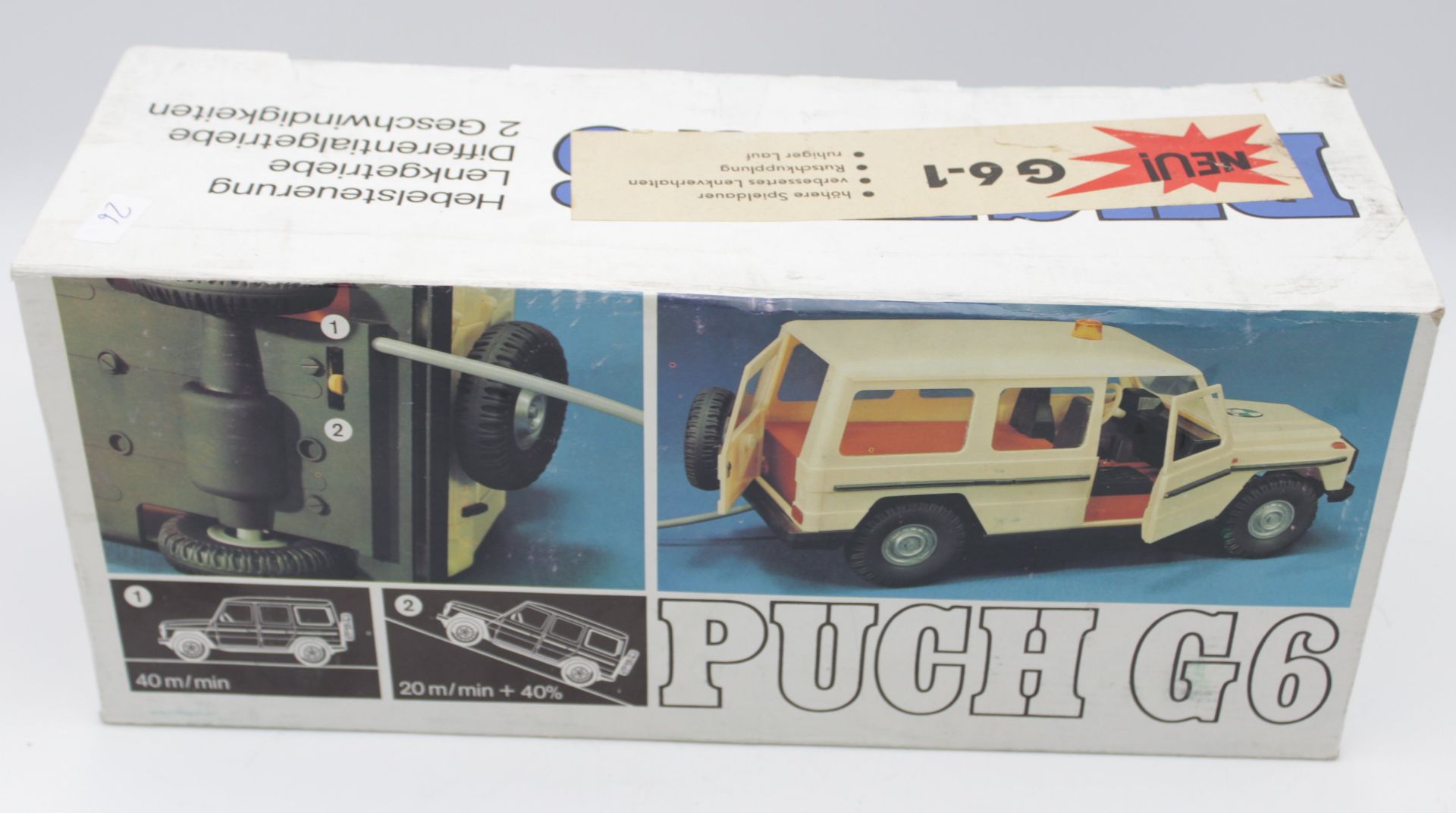 Jeep Puch G6 Kunstoffgehäuse, mit Fernbedienung, besp., orig. Karton, 1:15. - Bild 6 aus 6
