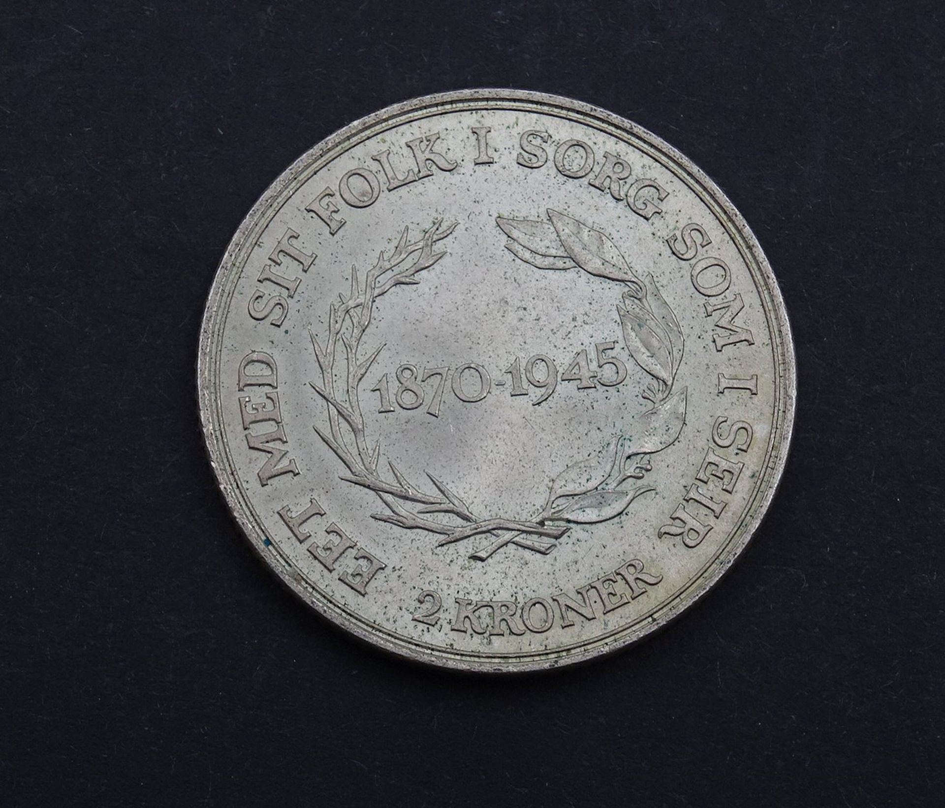2 Kroner Dänemark 1945 D.31,0mm, 14,98g. - Bild 2 aus 2