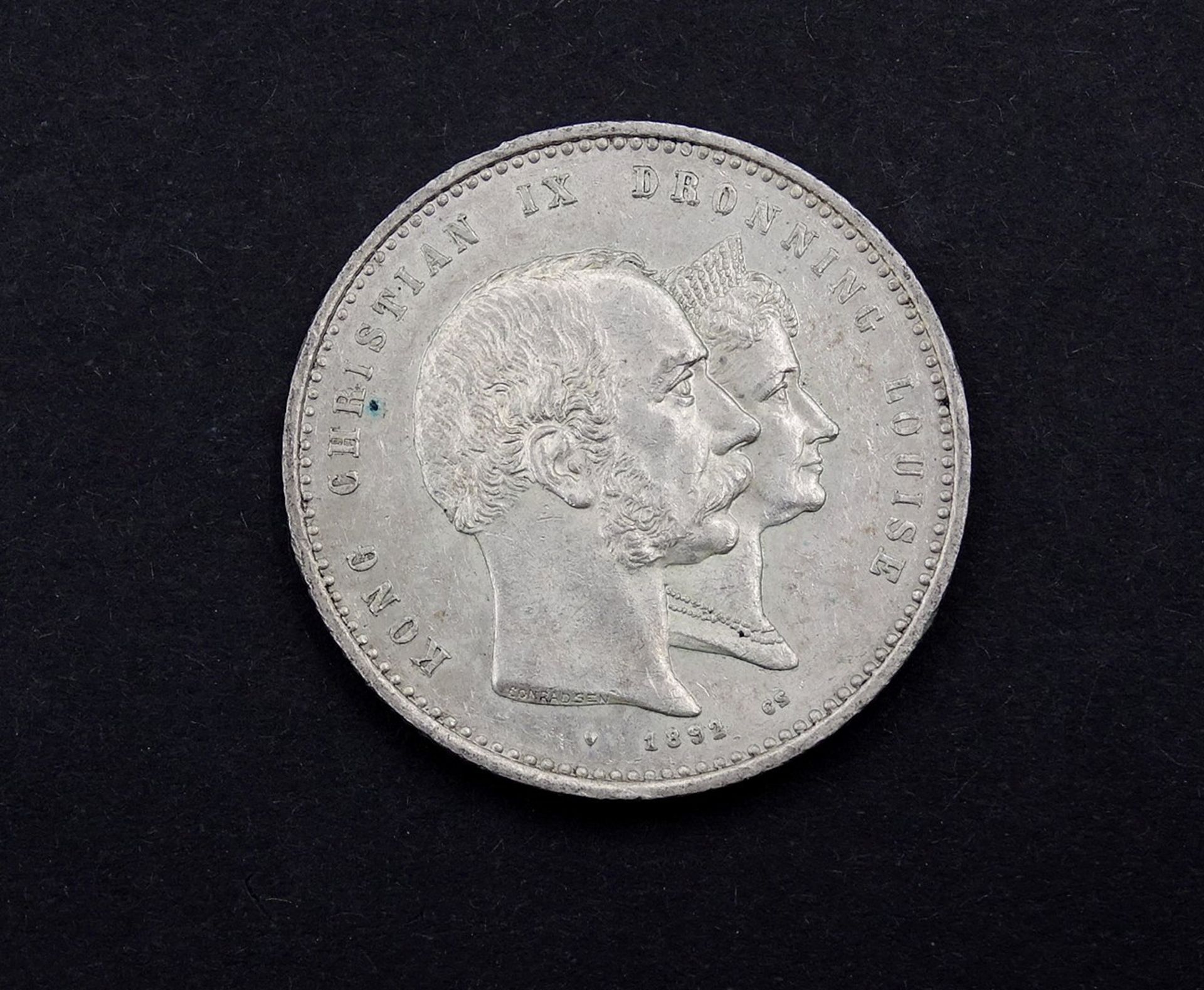 2 Kroner Dänemark 1892 ,14,97g., D. 30,9mm