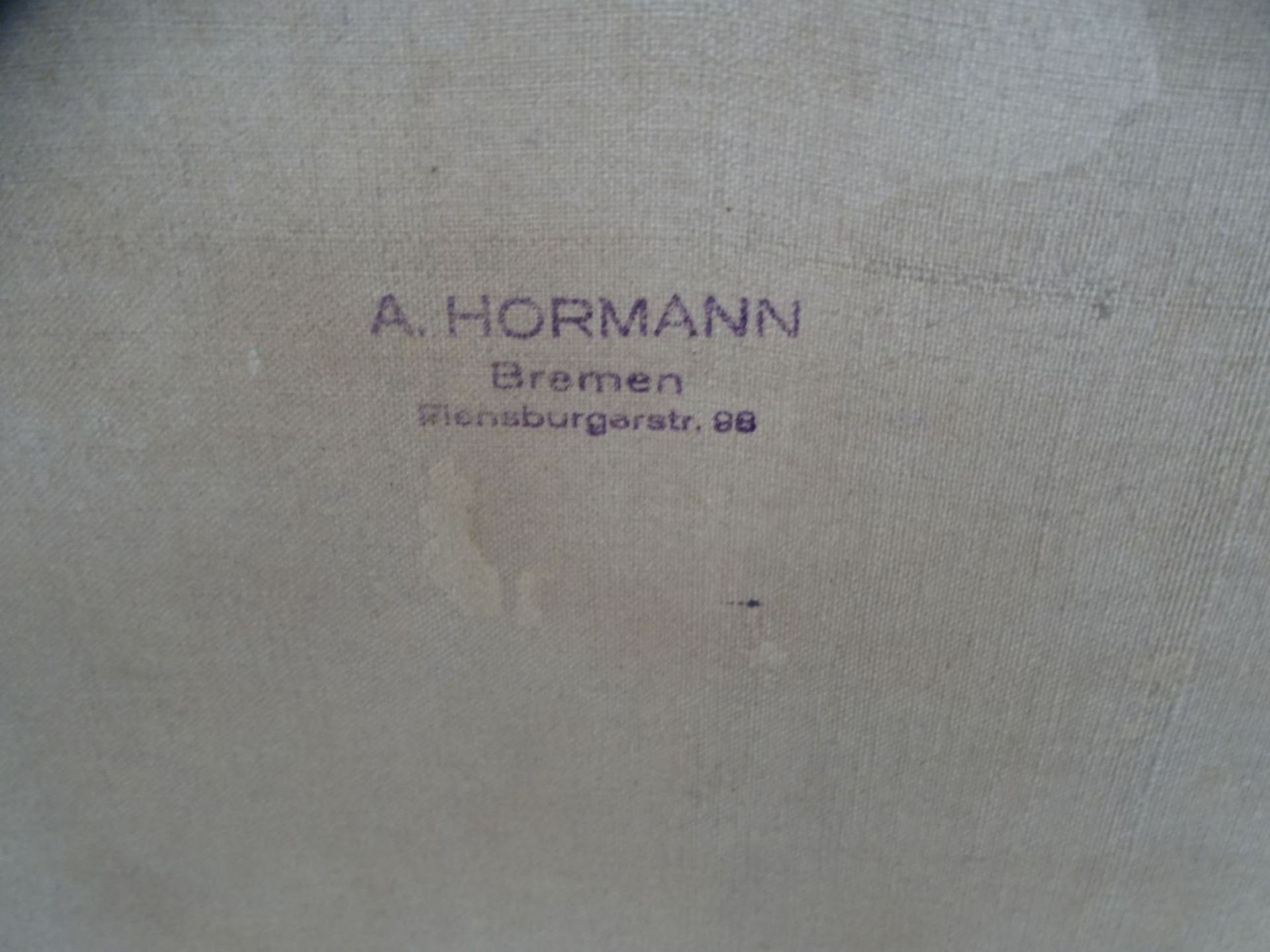 A.Hormann, Bremen, 1936 "Wassermühle" nach Achenbach, Öl/Leinen, gerahmt, RG 70x90 cm - Bild 5 aus 6