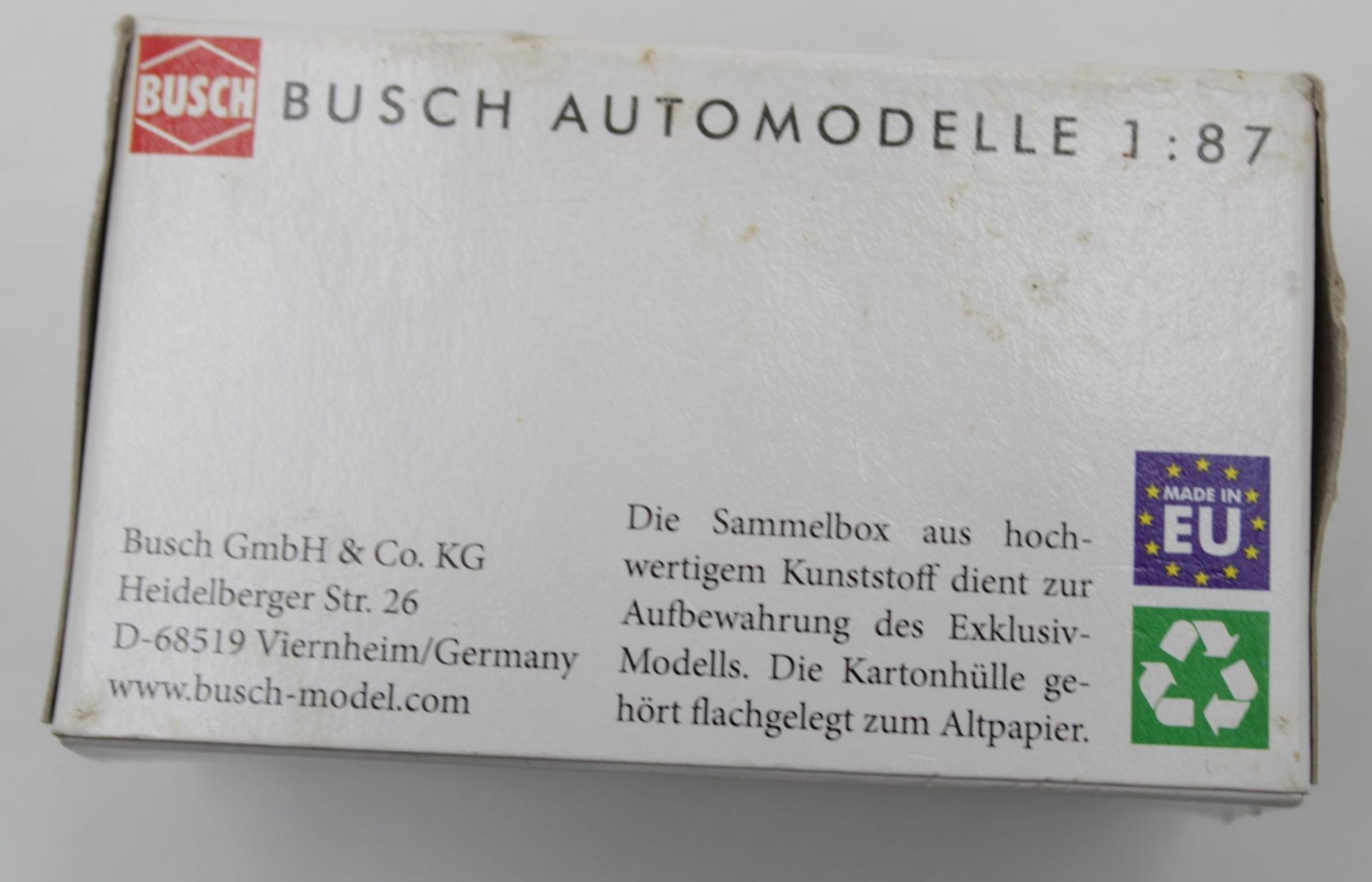 8x kl. Modelle, Busch, 1:87, orig. Kartons - Bild 2 aus 2