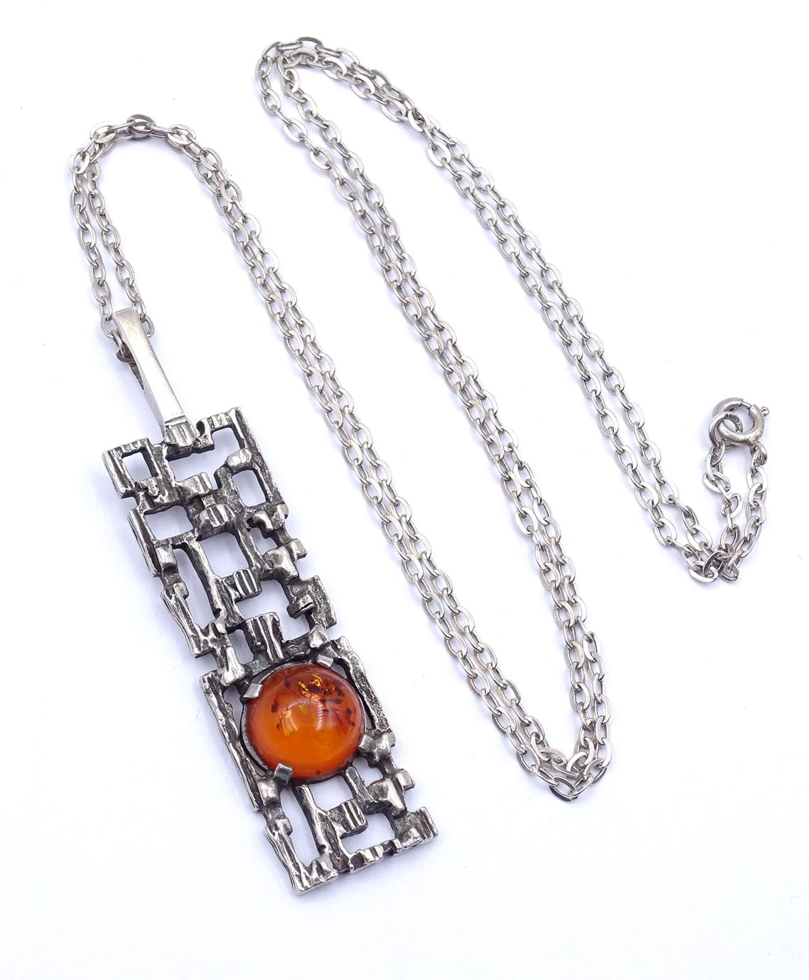 Halskette mit Anhänger , Silber 0.800, Kette l. 64cm, zus. 14,5g. - Bild 2 aus 4