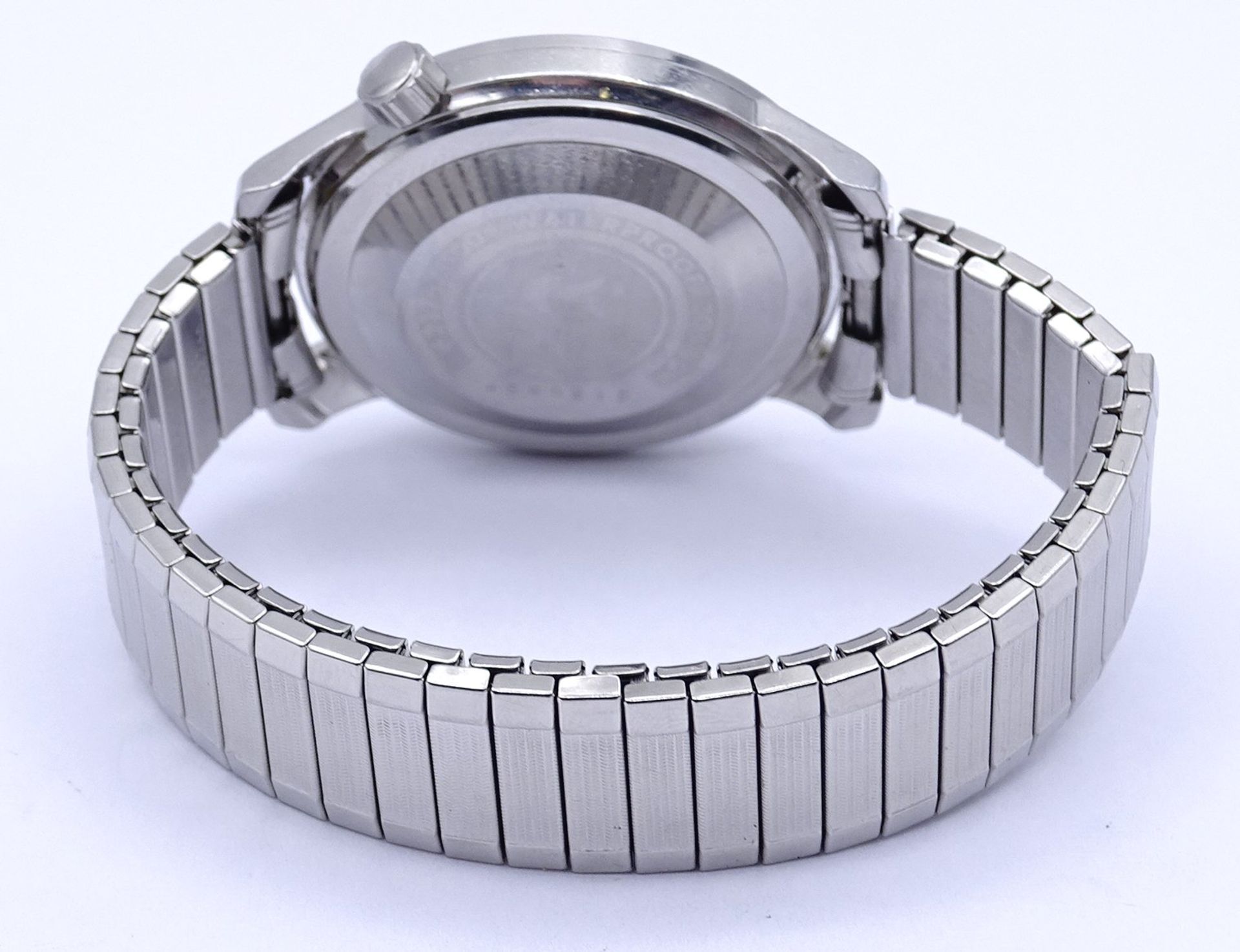 Herren Armbanduhr SEIKO World Timer, 6217, Automatikwerk, Werk läuft, D. 37mm, Glas mit Kratzern - Bild 4 aus 5