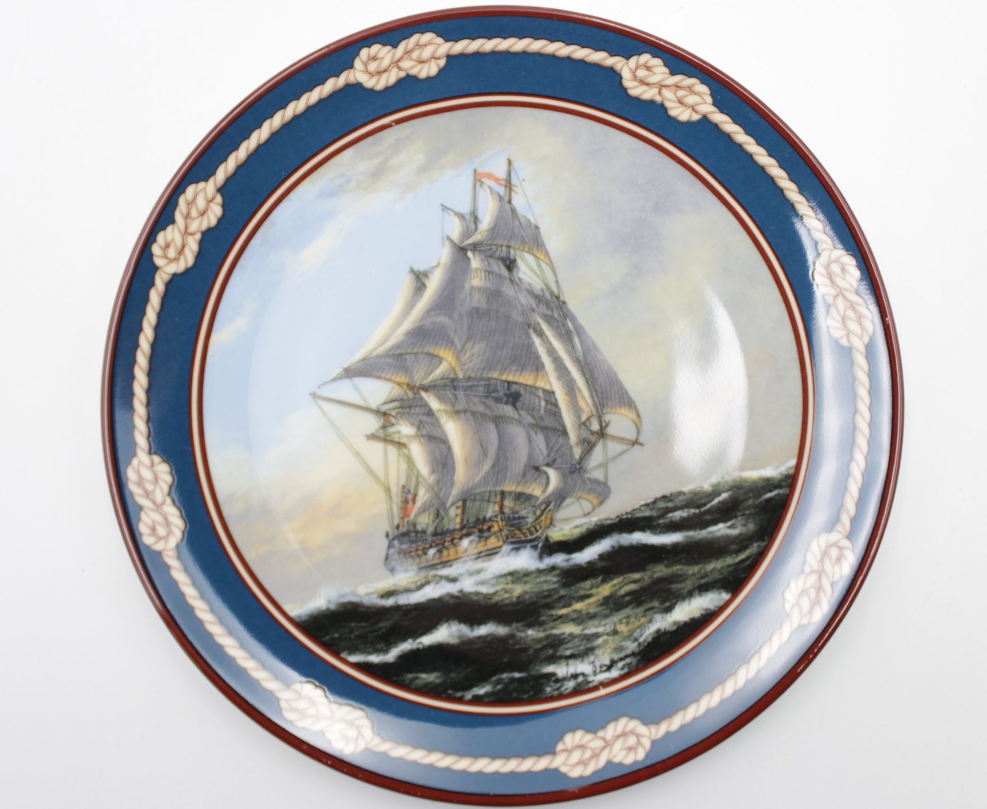 6x Sammelteller, Royal Doulton, Segelschiff-Motive, Bradex-Nr. , je D-21cm. - Image 2 of 4