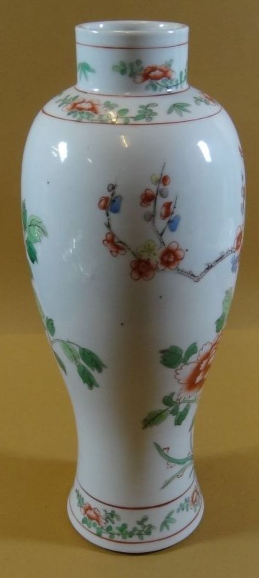 China-Vase, Pfauen und Zweigdekor, H-30 cm - Bild 2 aus 4