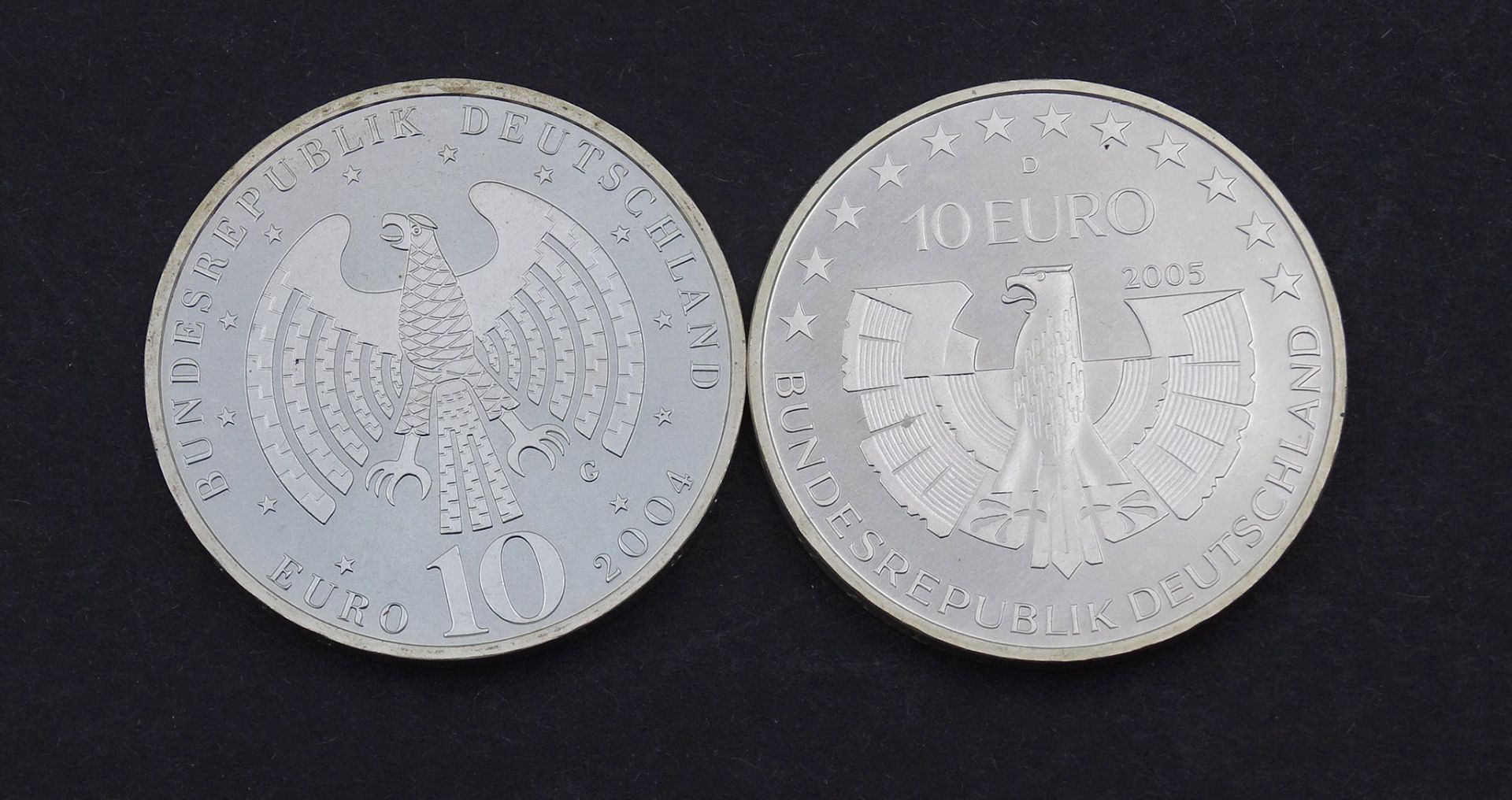 2x 10 Euro Münzen, 2004 / 2005