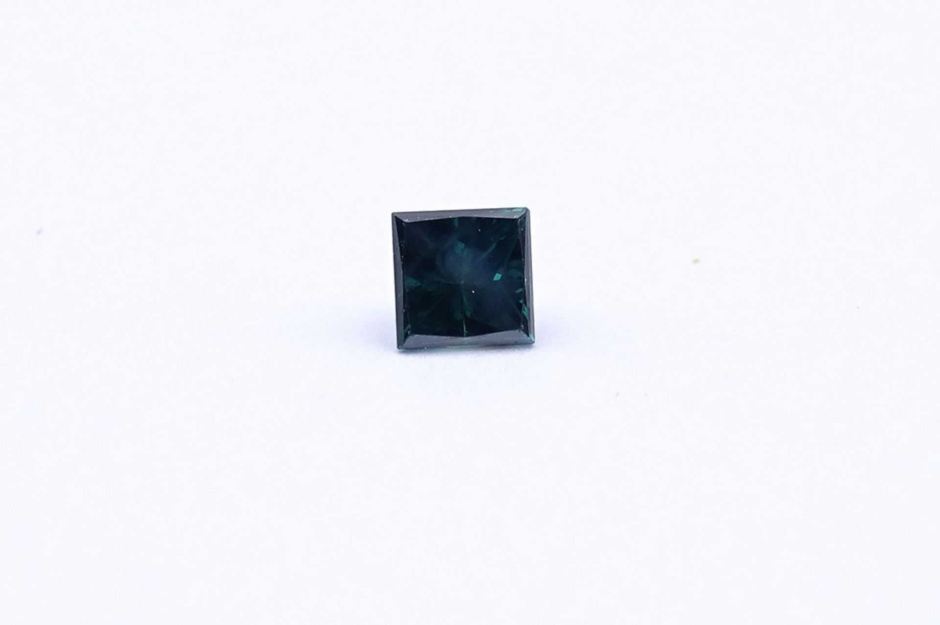 Loser Diamant 0,37ct., Princessschliff, Fancy Blue, - Image 4 of 6