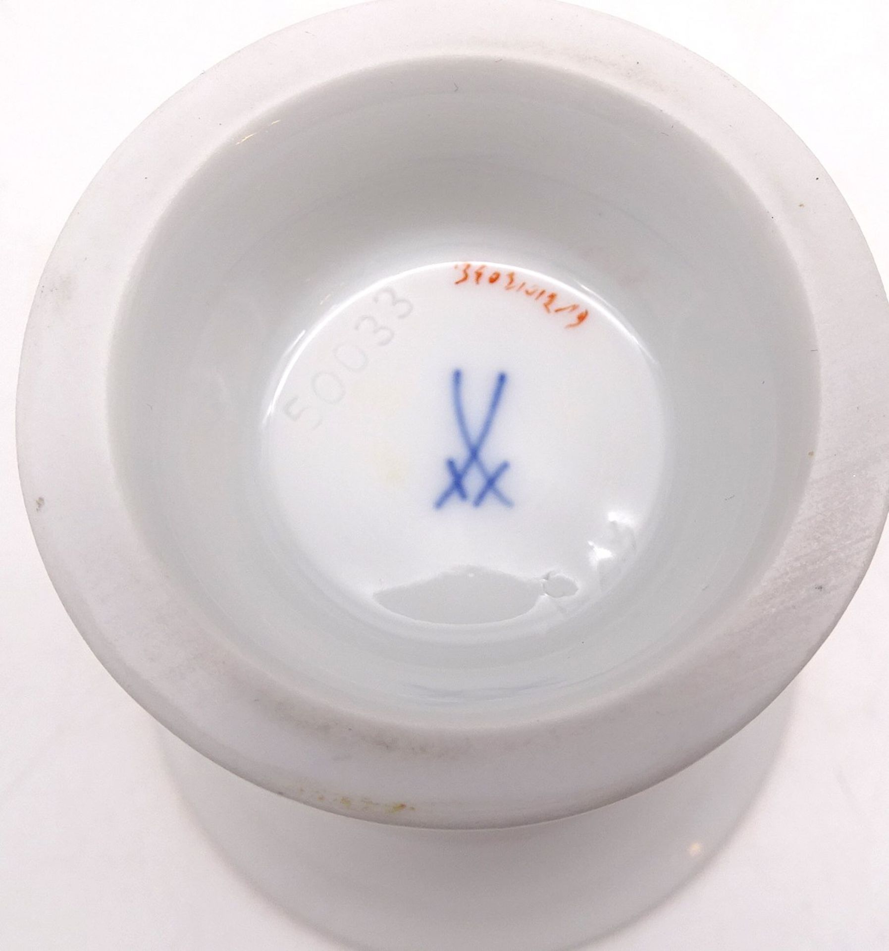 kl. Vase "Meissen", Indisch grün, H. 9,5cm, D. 8,5cm - Bild 4 aus 4