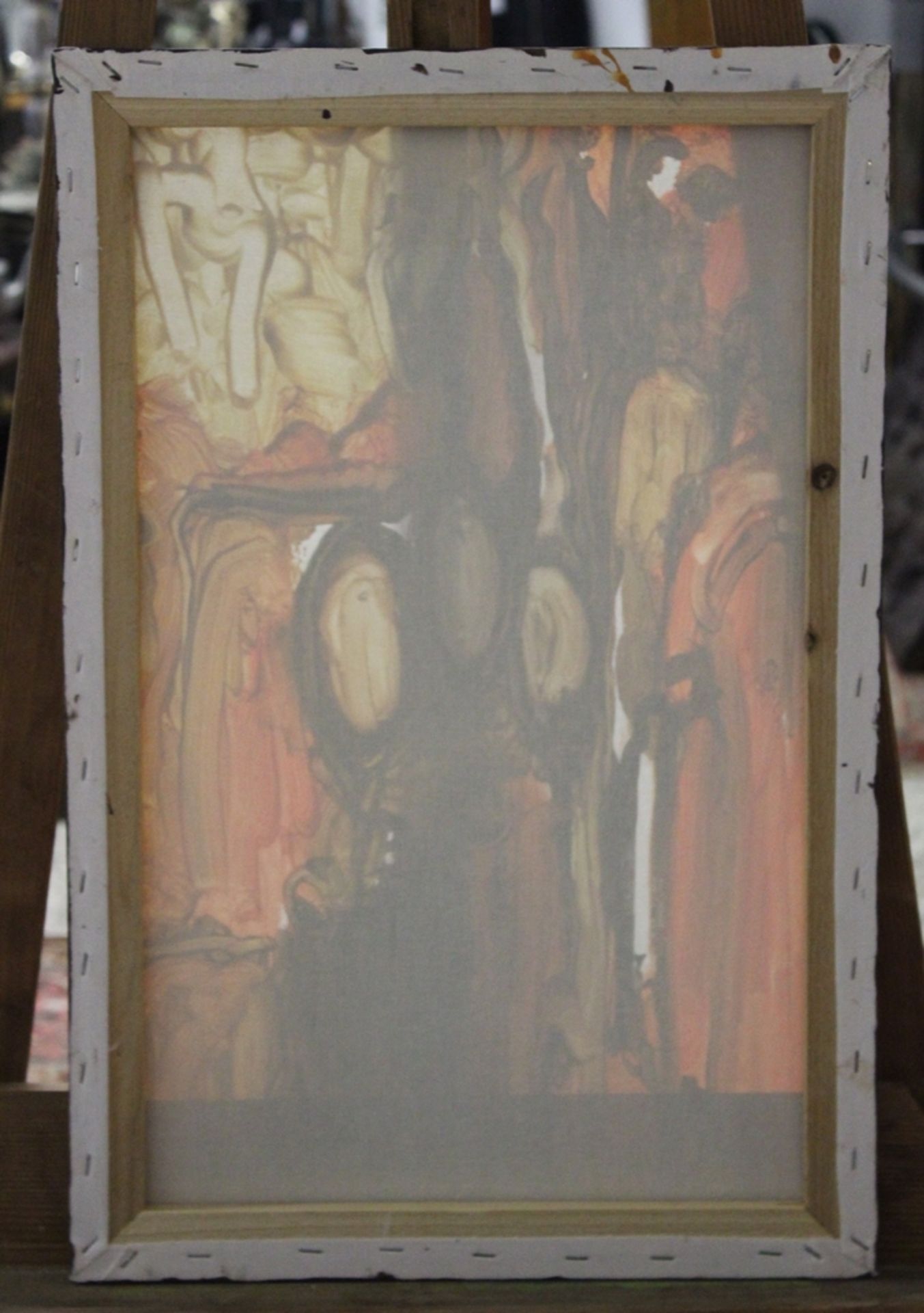 anonyme moderne Komposition, Öl/Leinwand, ungerahmt, 59,5 x 39,5cm. - Bild 3 aus 3