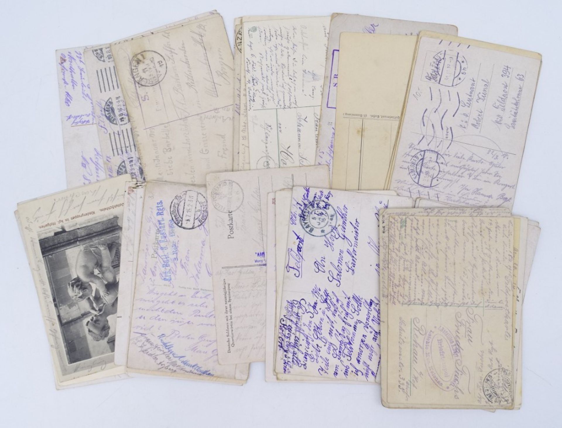 Konvolut alter Feldpostkarten, Kaiserreich, 1. WK, überwiegend gelaufen, ca. 130 St. - Bild 2 aus 5