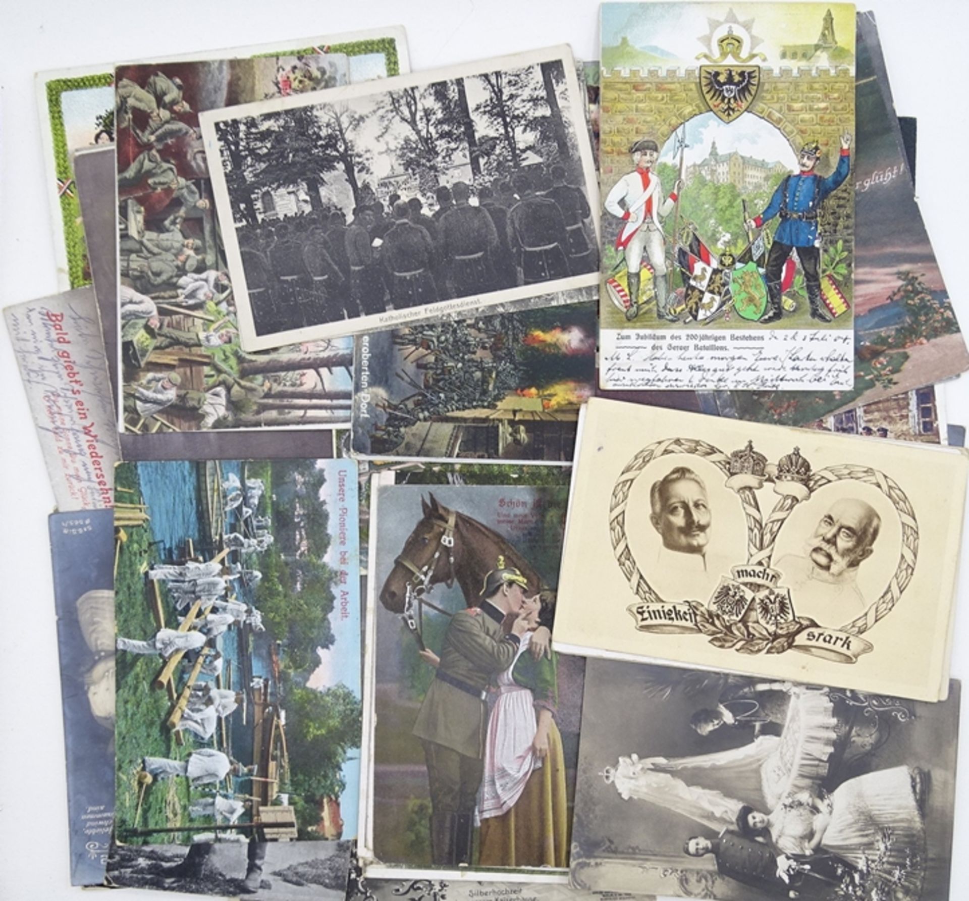 Konvolut Feldpostkarten Kaiserreich, 1. WK, gelaufen und ungelaufen, ca. 150 St., Motive teilweise  - Bild 4 aus 9