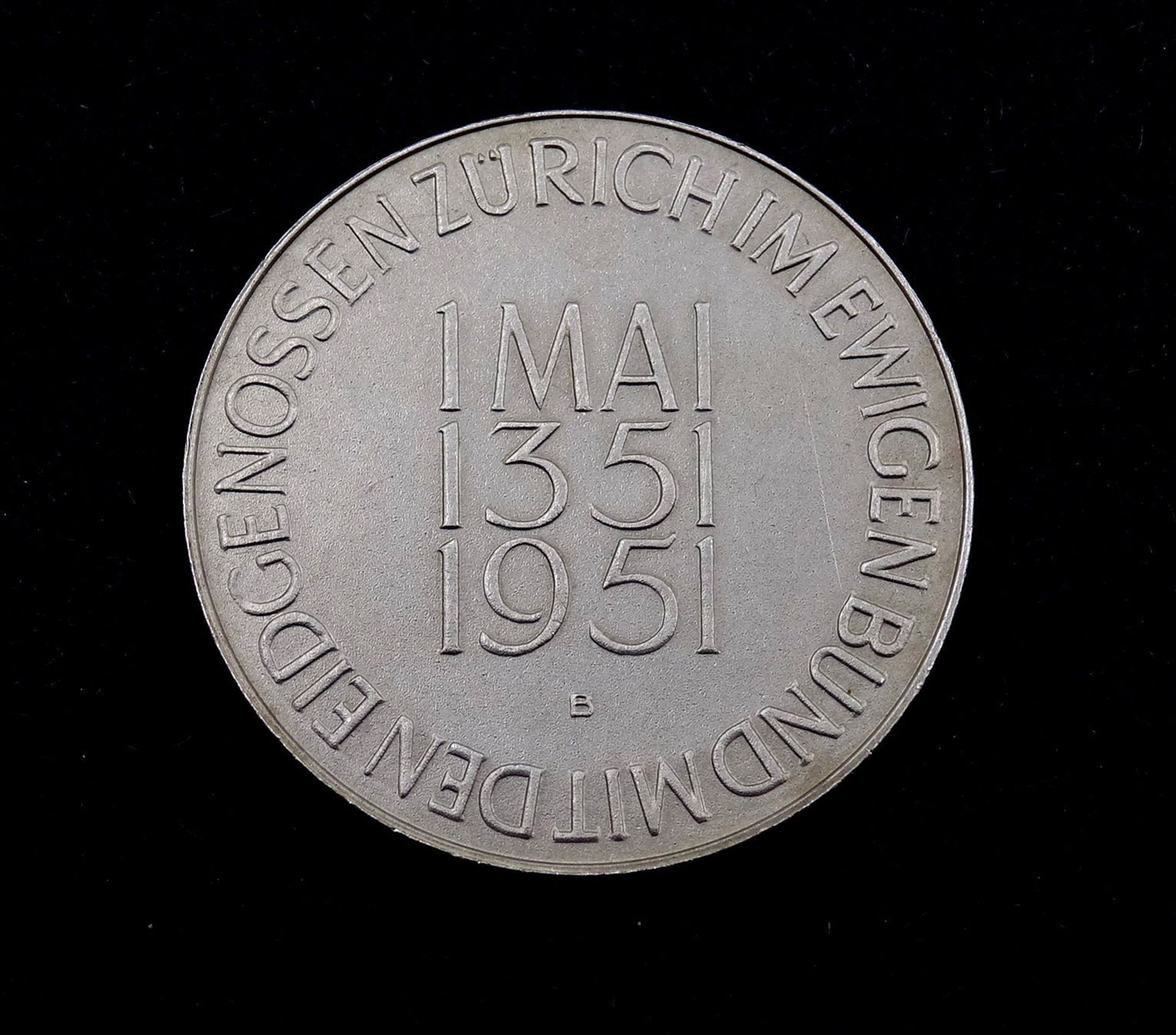 Silbermedaille Zürich im ewigen Bund mit den Eidgenossen 1. Mai 1351 - 1951