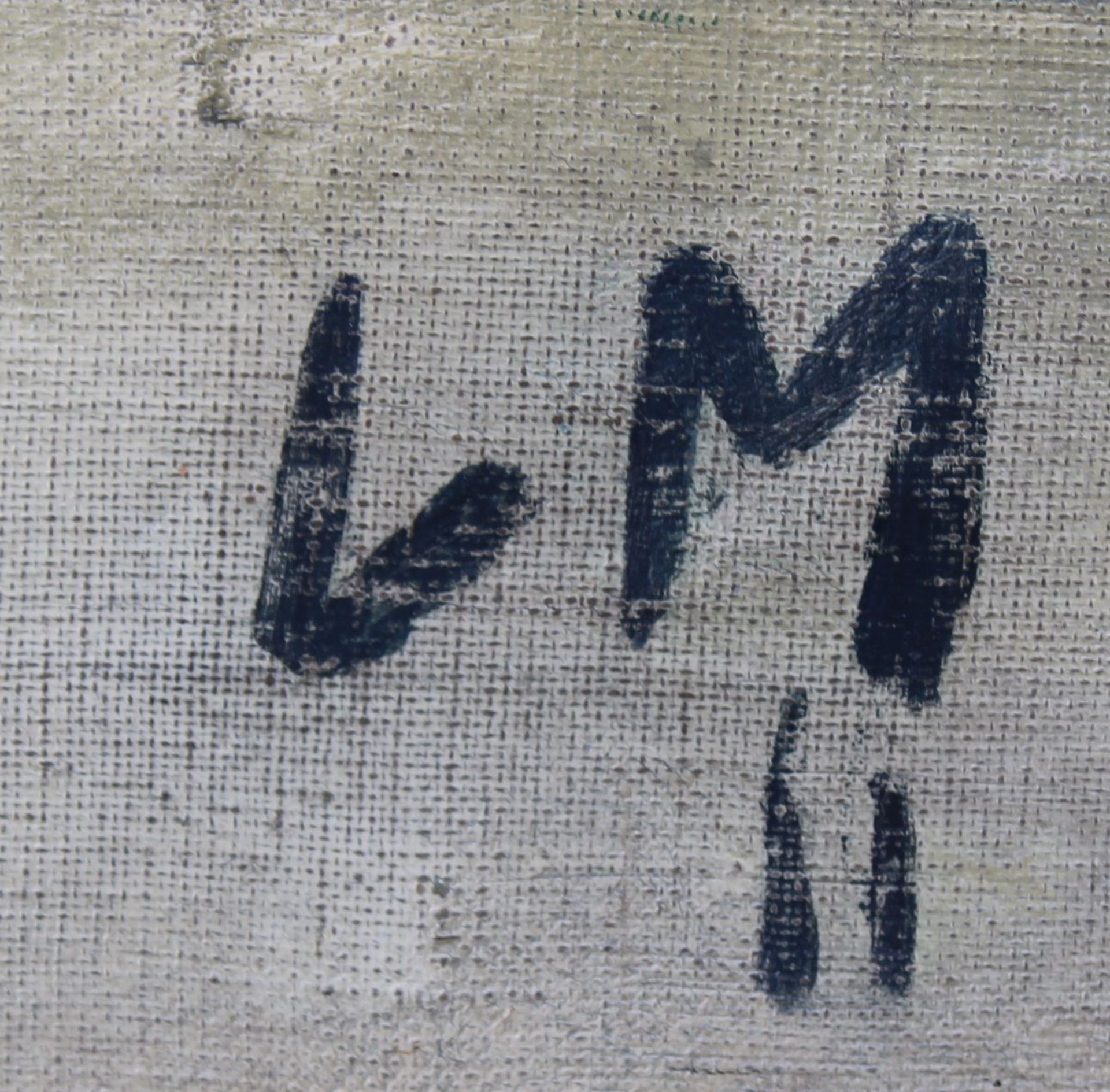 monogrammist LM (Ludwig MEIDNER ???), Industrie, datiert (19)11, Öl/Leinwand, gerahmt, RG 78,5 x 96 - Bild 2 aus 4