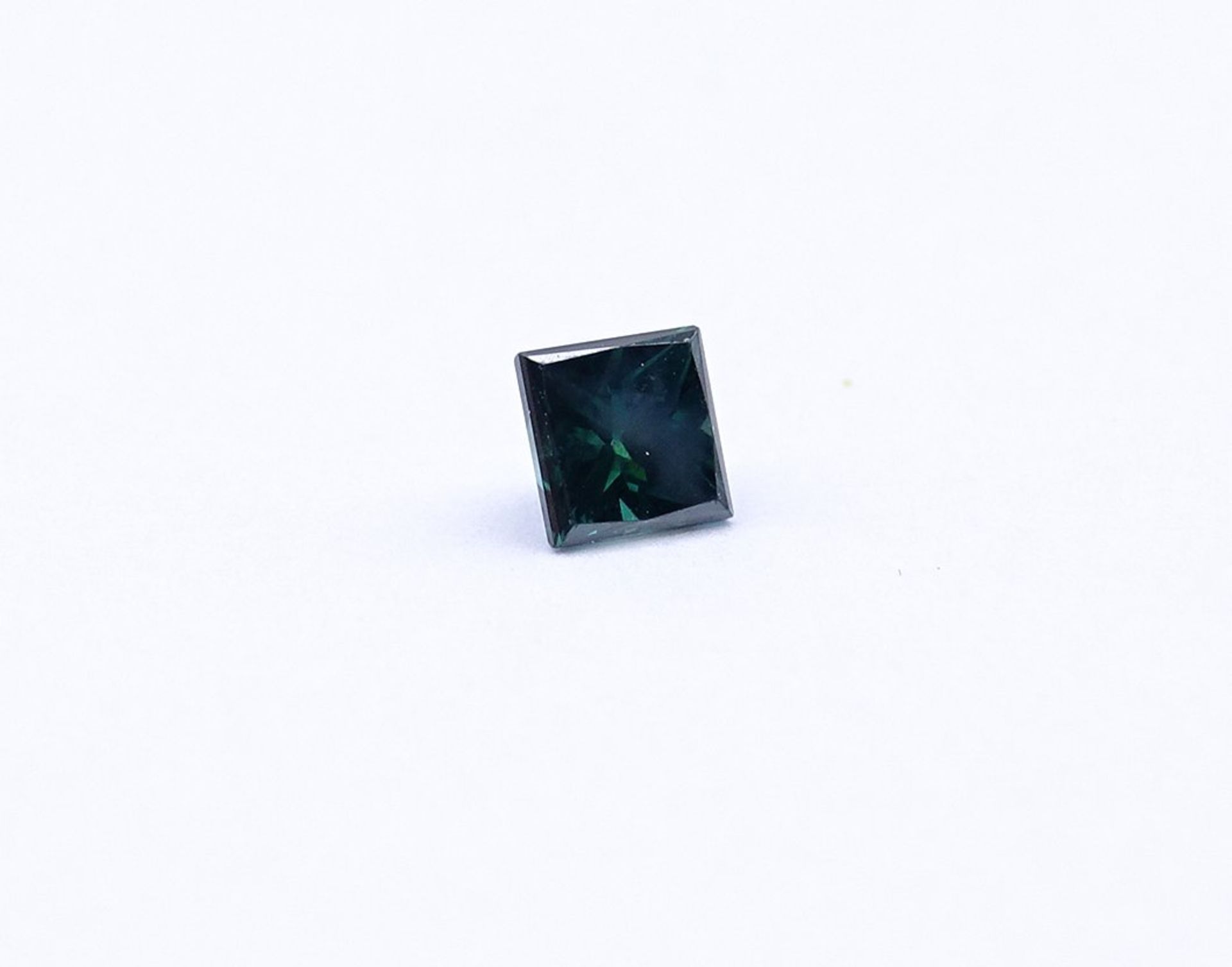 Loser Diamant 0,37ct., Princessschliff, Fancy Blue, - Image 5 of 6