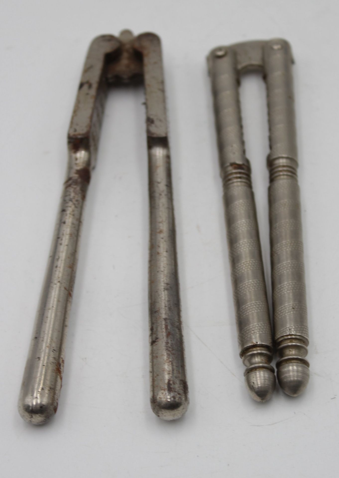 Paar alte Nussknacker, Metall, ca., L-13cm. - Bild 4 aus 4
