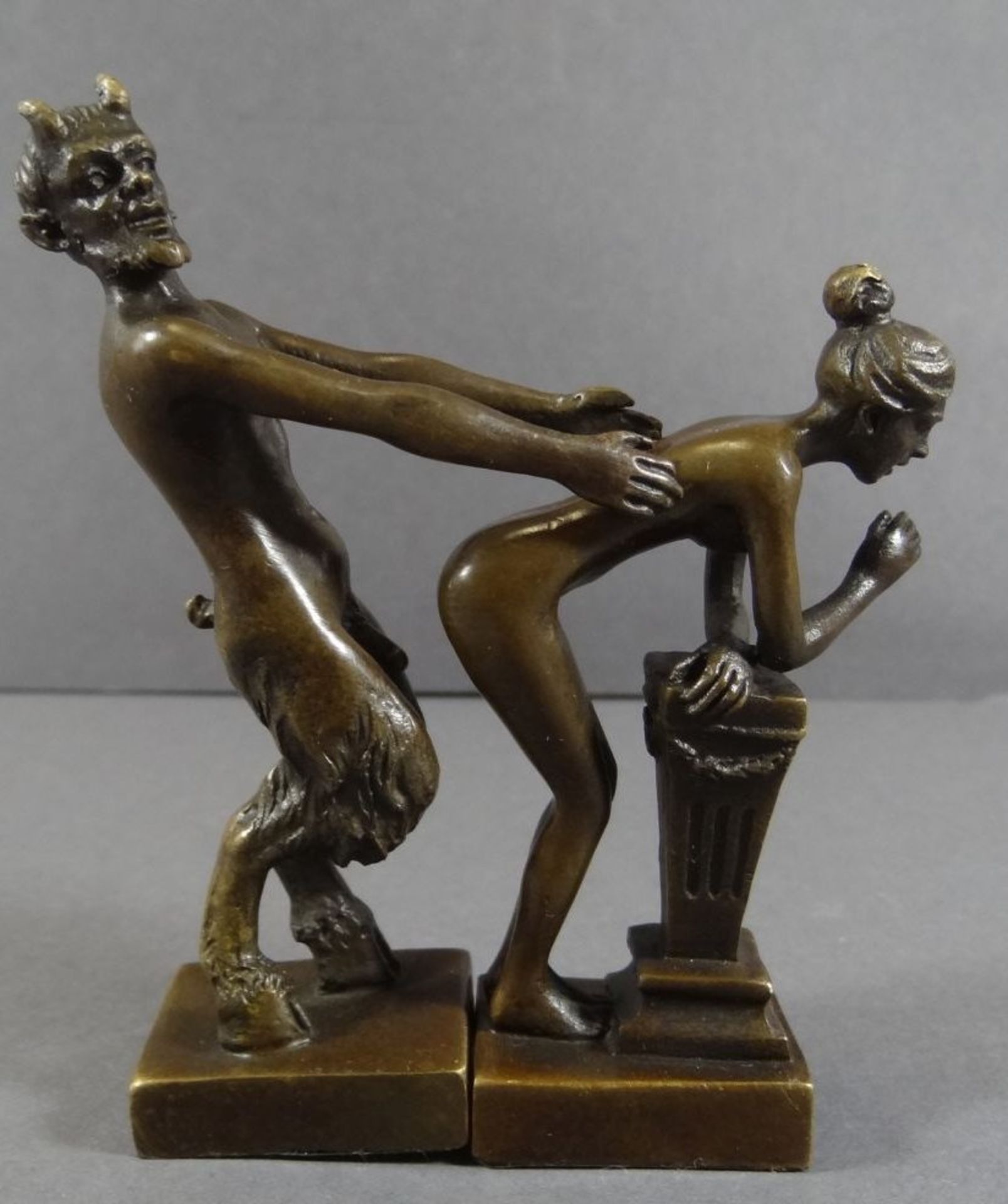Franz BERGMANN (1861-1936) erotische Bronze, zweiteilig, gemarkt, H-11 cm