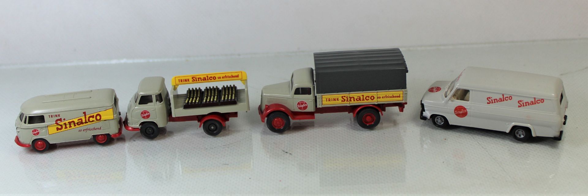 4 Modellbaufahrzeuge, mit Sinalco Beschriftung, 3 x Wiking und 1 x Praliné, Fahrzeug Nummer 3350, V - Bild 3 aus 4