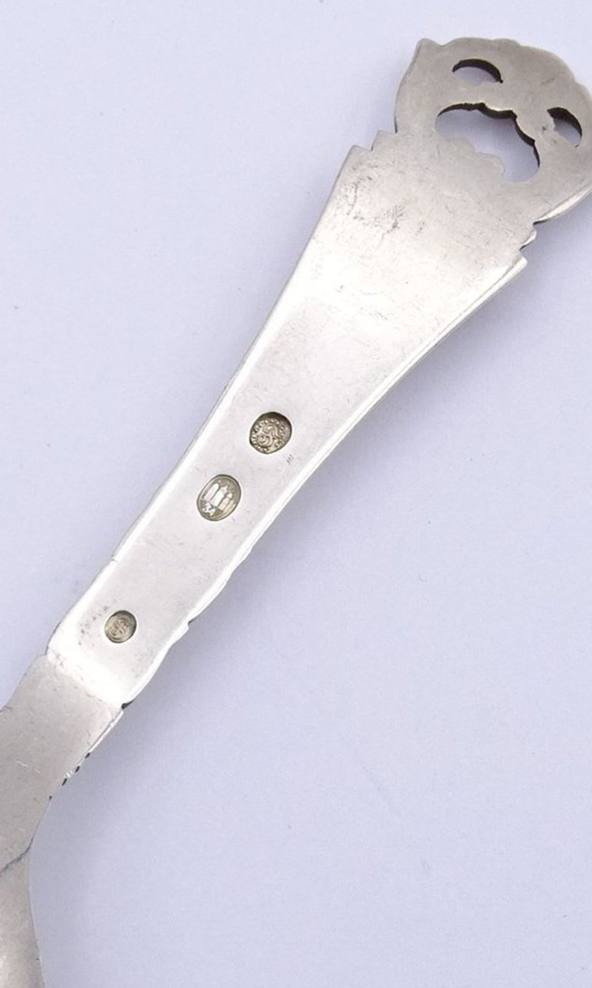 kl. Löffel, Silber ,Copenhagen (19) 34, L. 11,5cm,  16,4g.Gebrauchsspuren - Bild 2 aus 3
