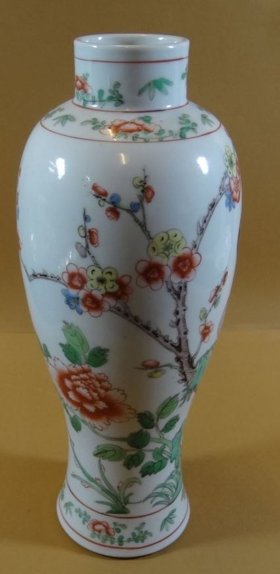 China-Vase, Pfauen und Zweigdekor, H-30 cm - Bild 3 aus 4