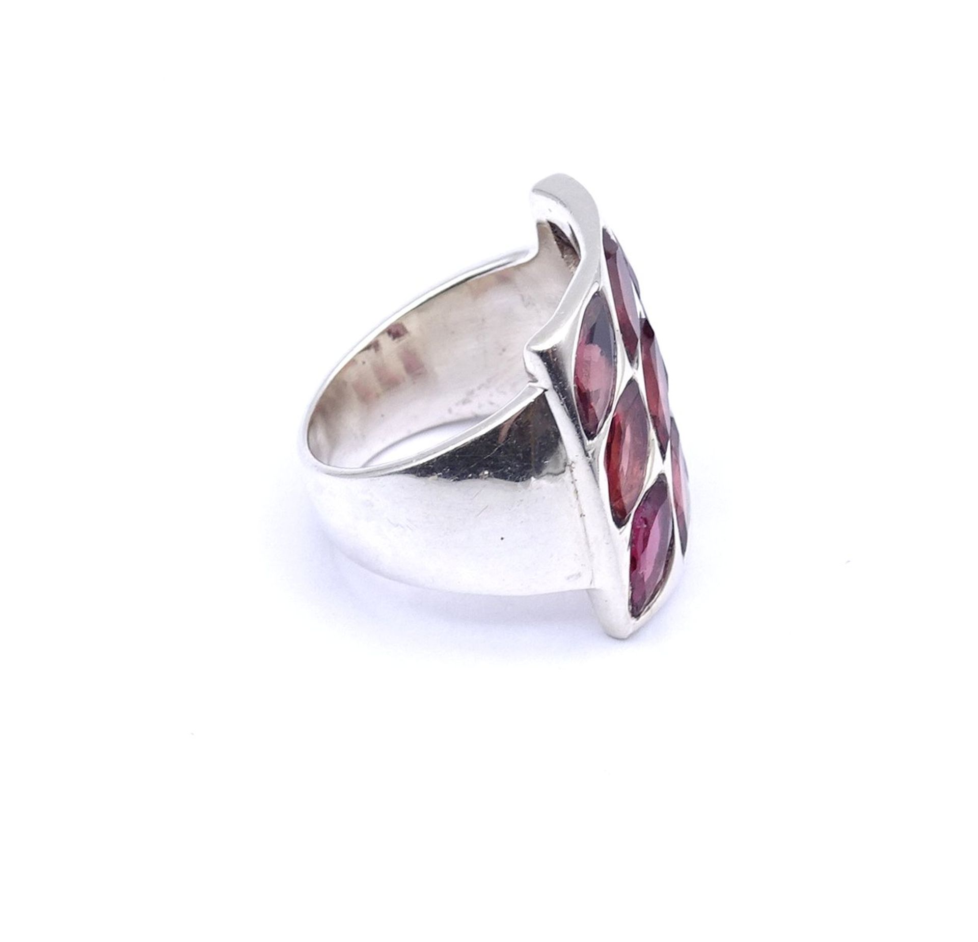 Silber Ring mit roten Steinen, Sterling Silber 0.925, 11,8g., RG 56 - Image 3 of 4