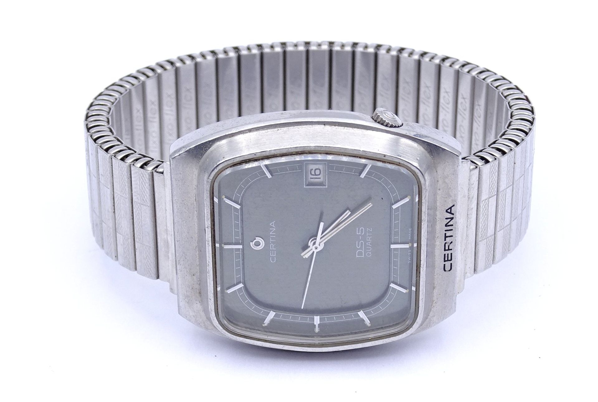 Herren Armbanduhr CERTINA DS-5, Quartzwerk, Gehäuse 36x39mm, Funktion nicht getestet - Image 2 of 5