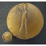 Bronze Paperweight, Fa. Blansko, Autozubehör,  Tschechoslowakei, H-2,5 cm, D-7 cm