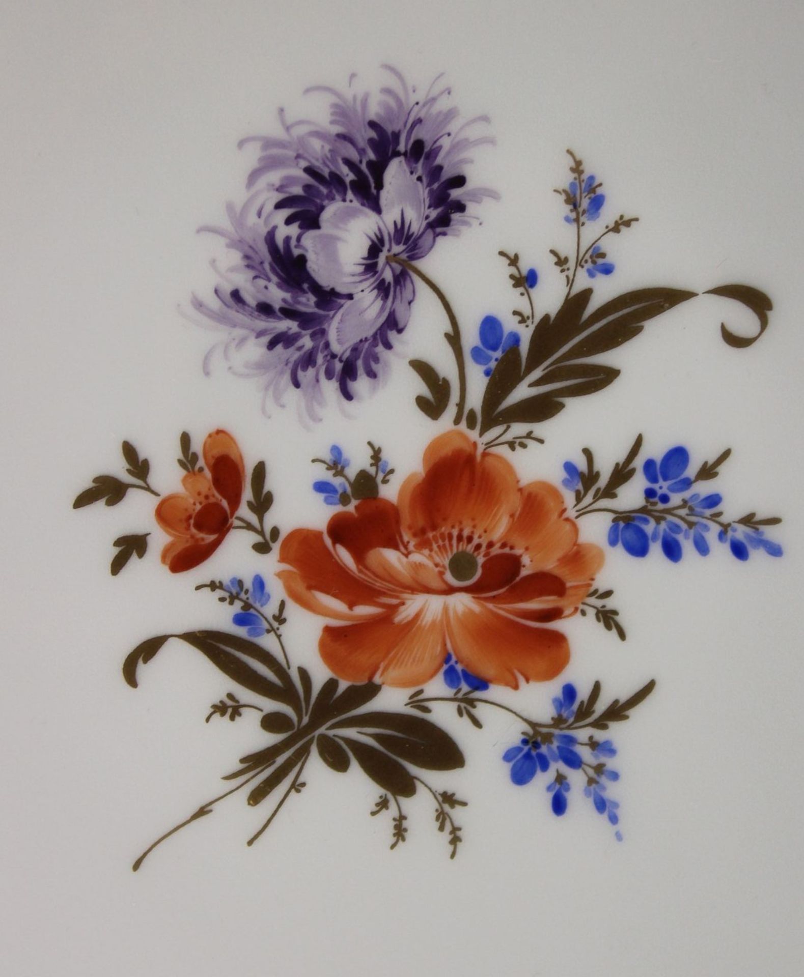 Wandteller, Höchst, florale Bemalung, D-26cm. - Bild 2 aus 3