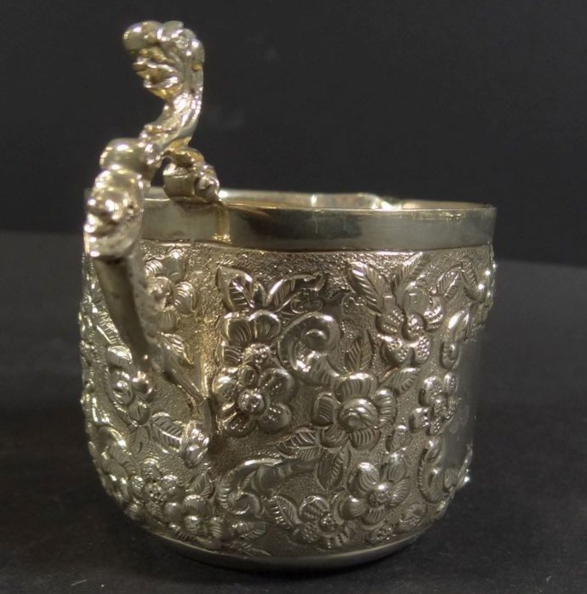 Sahnekännchen, Silber geprüft, wohl Persien, H-7 cm, D-6 cm, 63 gr. - Image 3 of 6