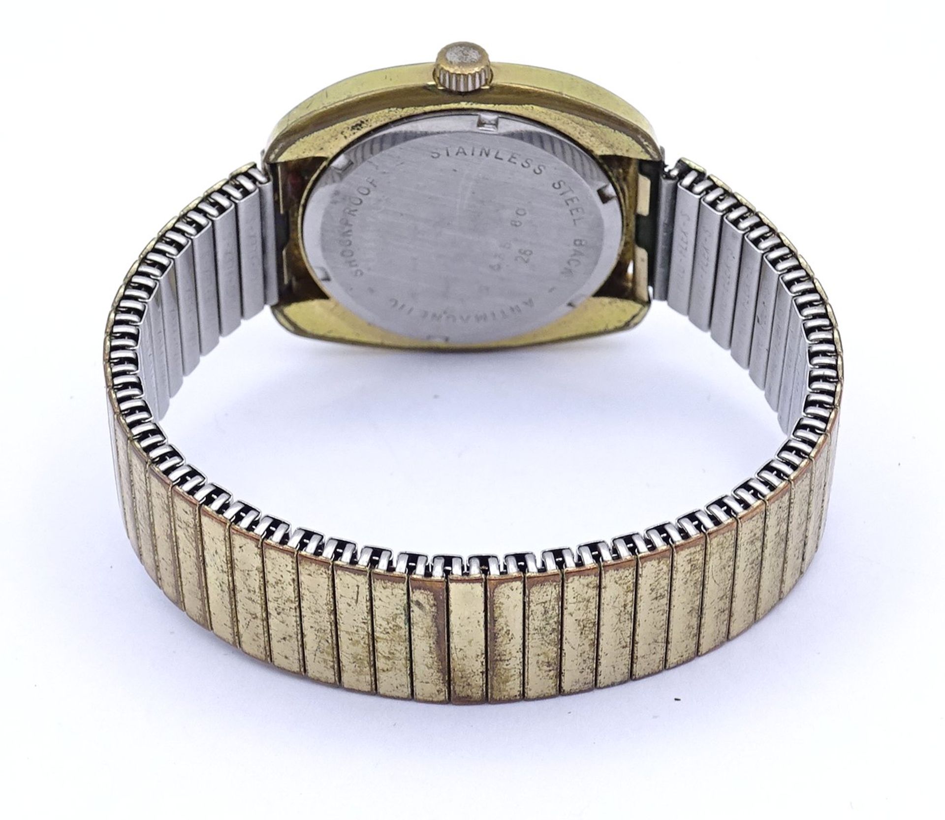 Herren Armbanduhr Zentra 2000, mechanisch, Werk läuft, D. 37mm, Alters- und Gebrauchsspuren - Bild 3 aus 3