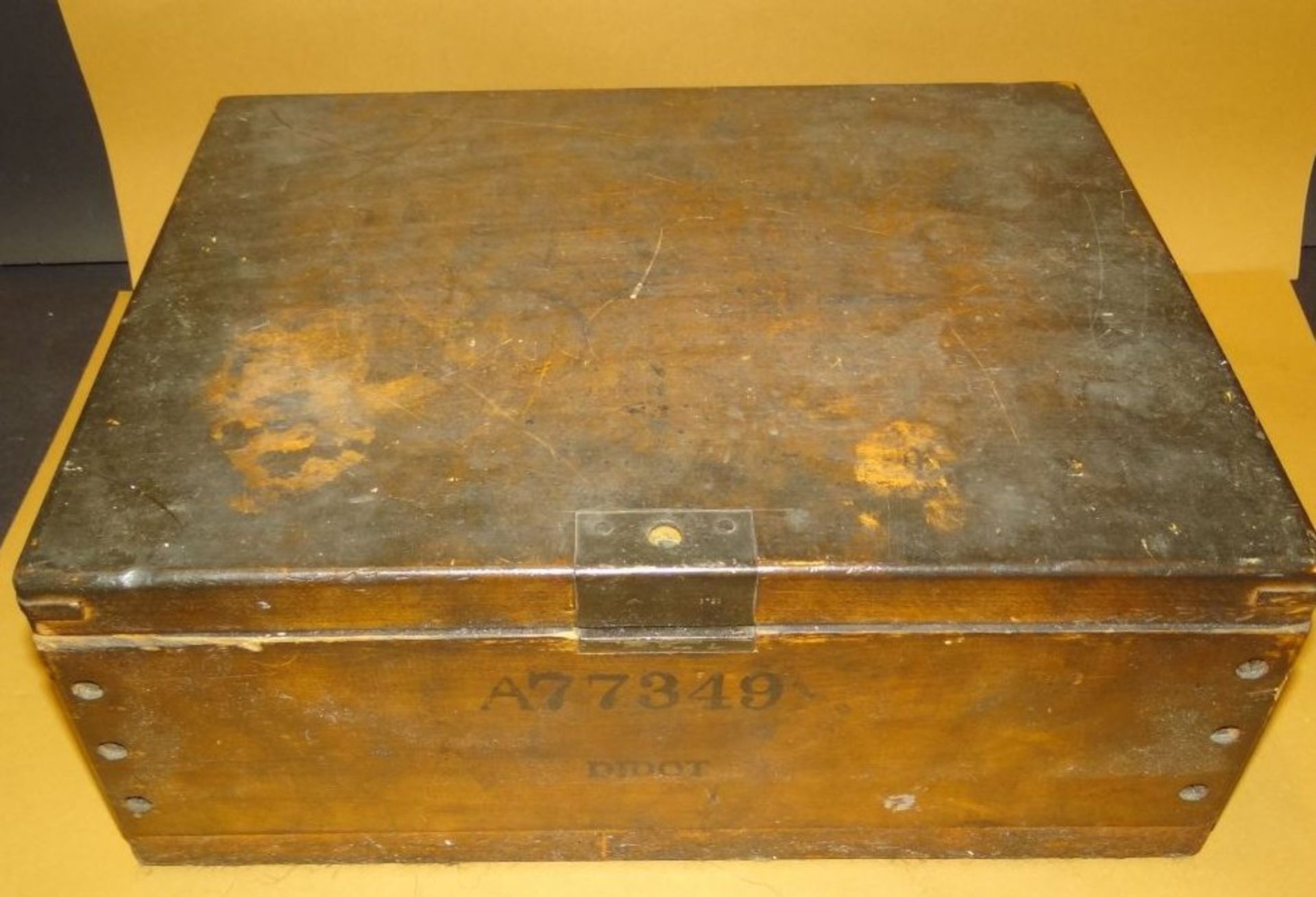 wohl Druckmaschinen Zubehör? 21,5 kg schwer in Holzkasten "Monotype Corp", England, 15x37x28 cm - Image 7 of 8