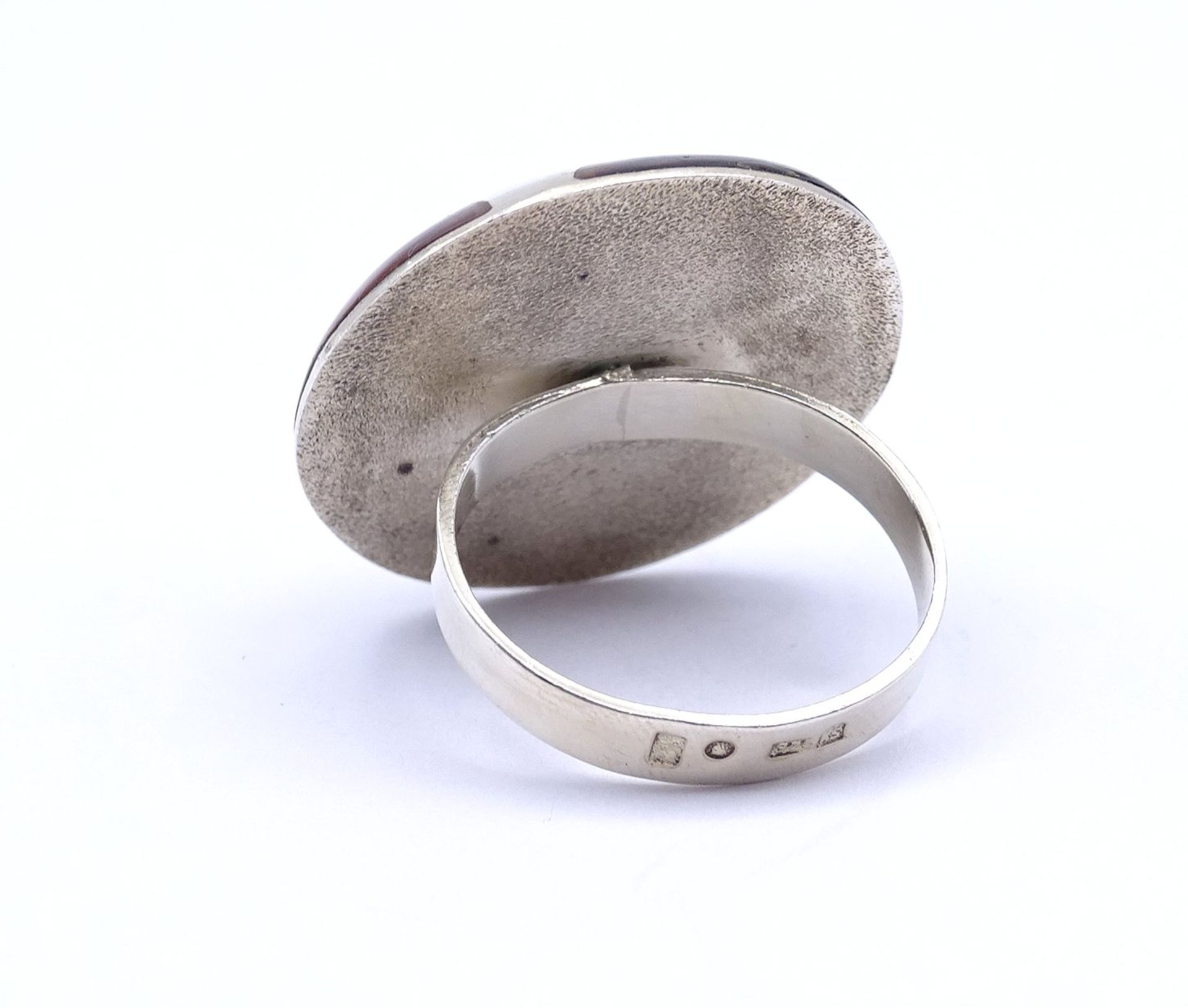 Bernstein Silber Ring 0.925, Kopf D. 29mm, 10,74g., RG 60 - Bild 3 aus 3