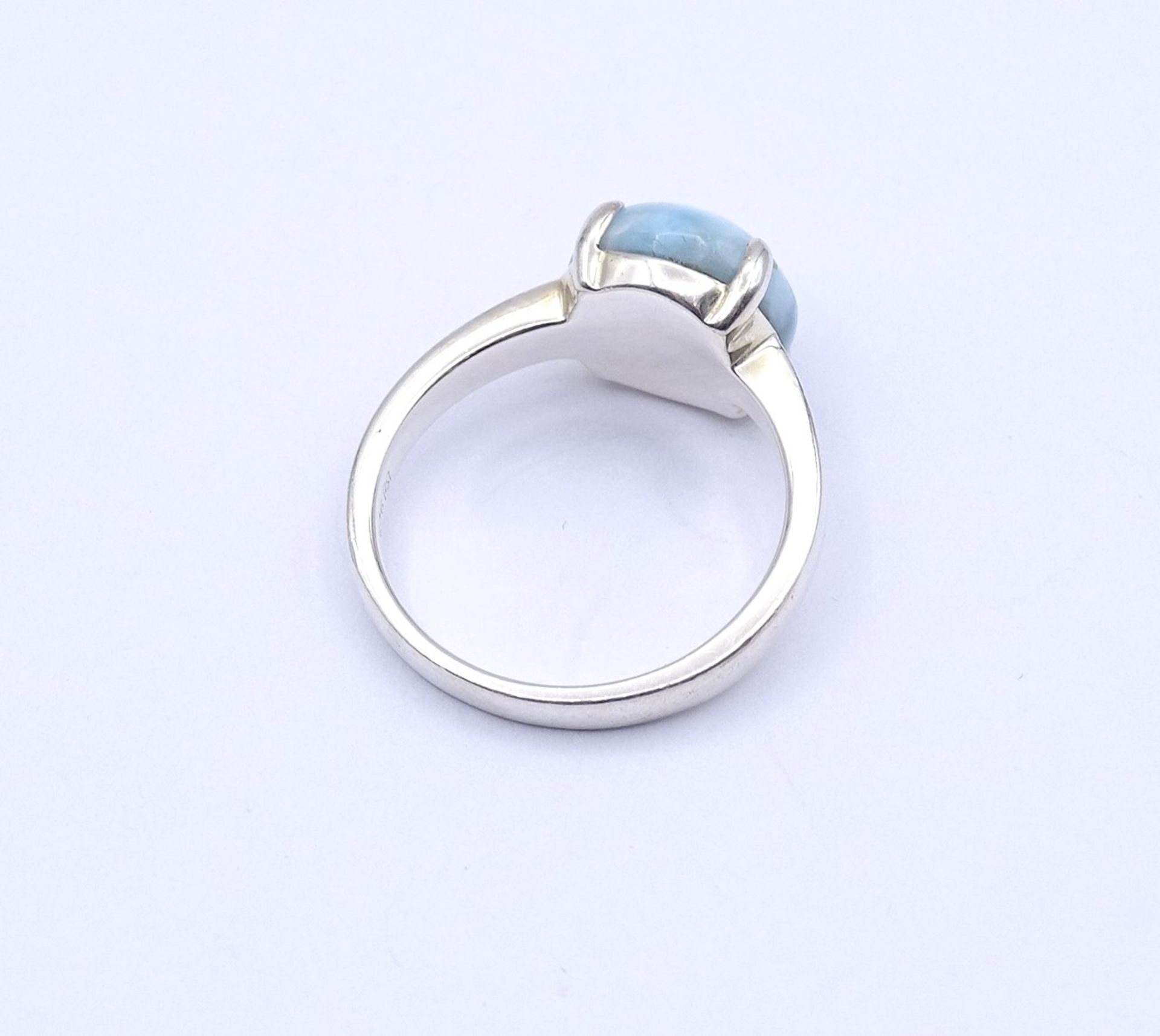 Silber Ring mit Larimar, dieser etwas lose in der Fassung, 0.925, 6,2g., RG 63 - Image 4 of 4