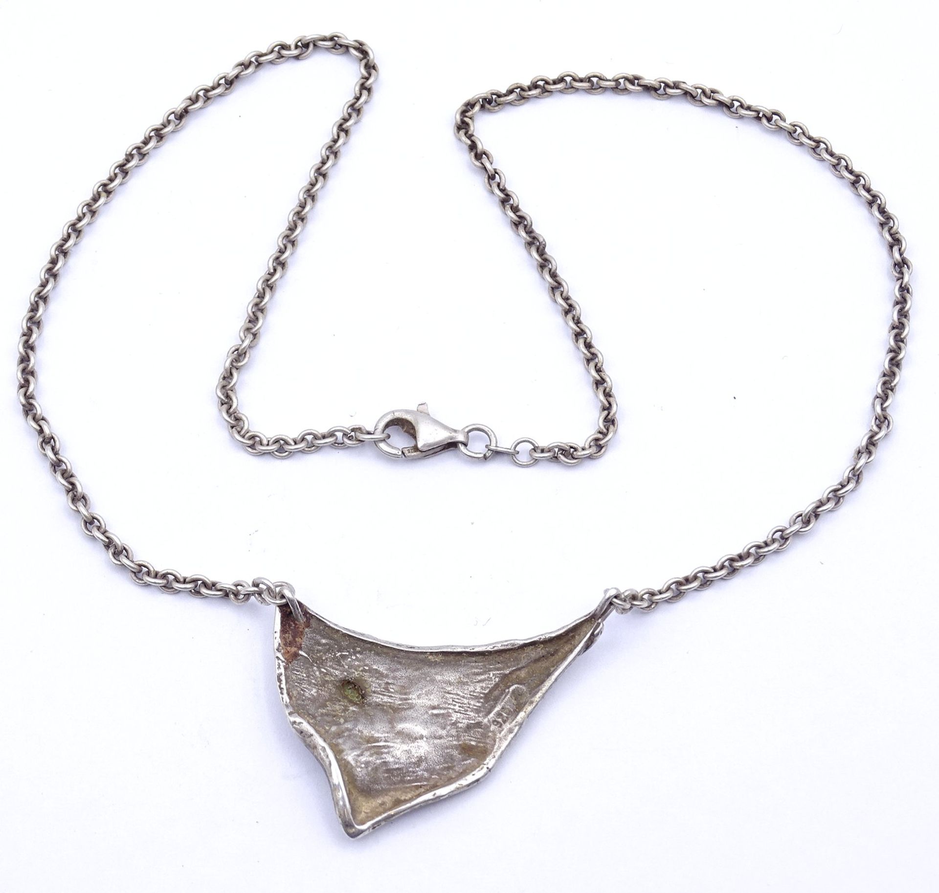 Halskette, Silber 0.925 mit Opal, L. 44cm, 13g. - Image 3 of 3
