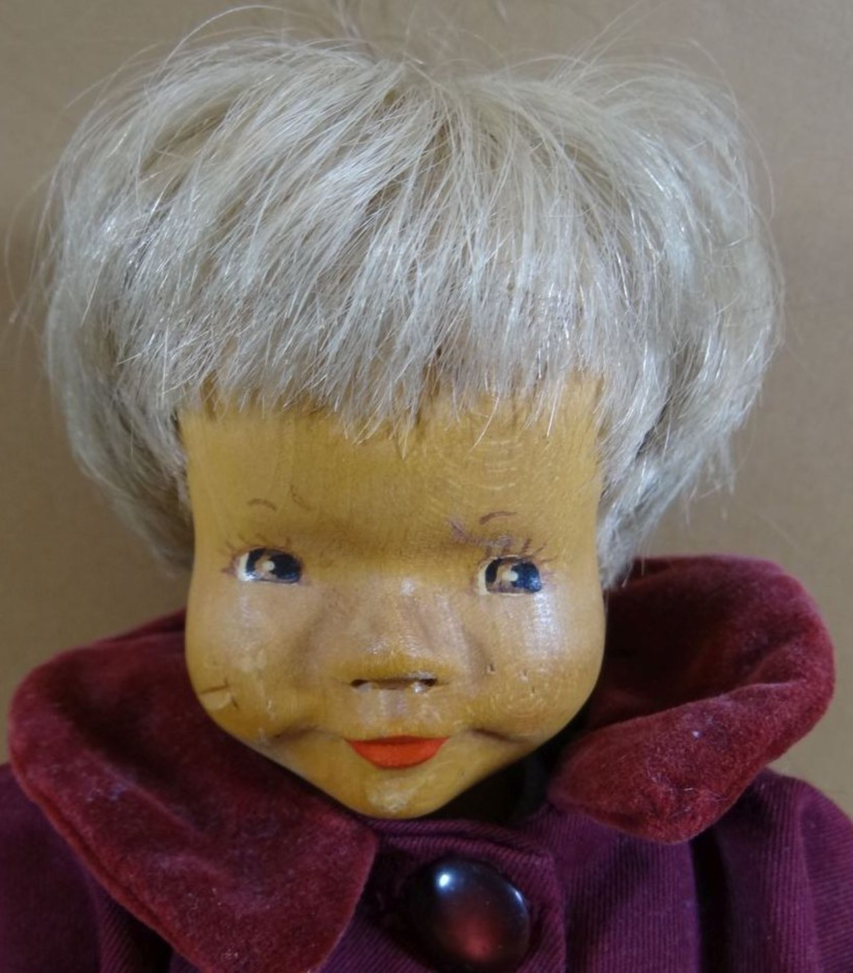 Puppe mit Stoffkörper, Kopf mit Narbe, H-35 cm - Bild 2 aus 4
