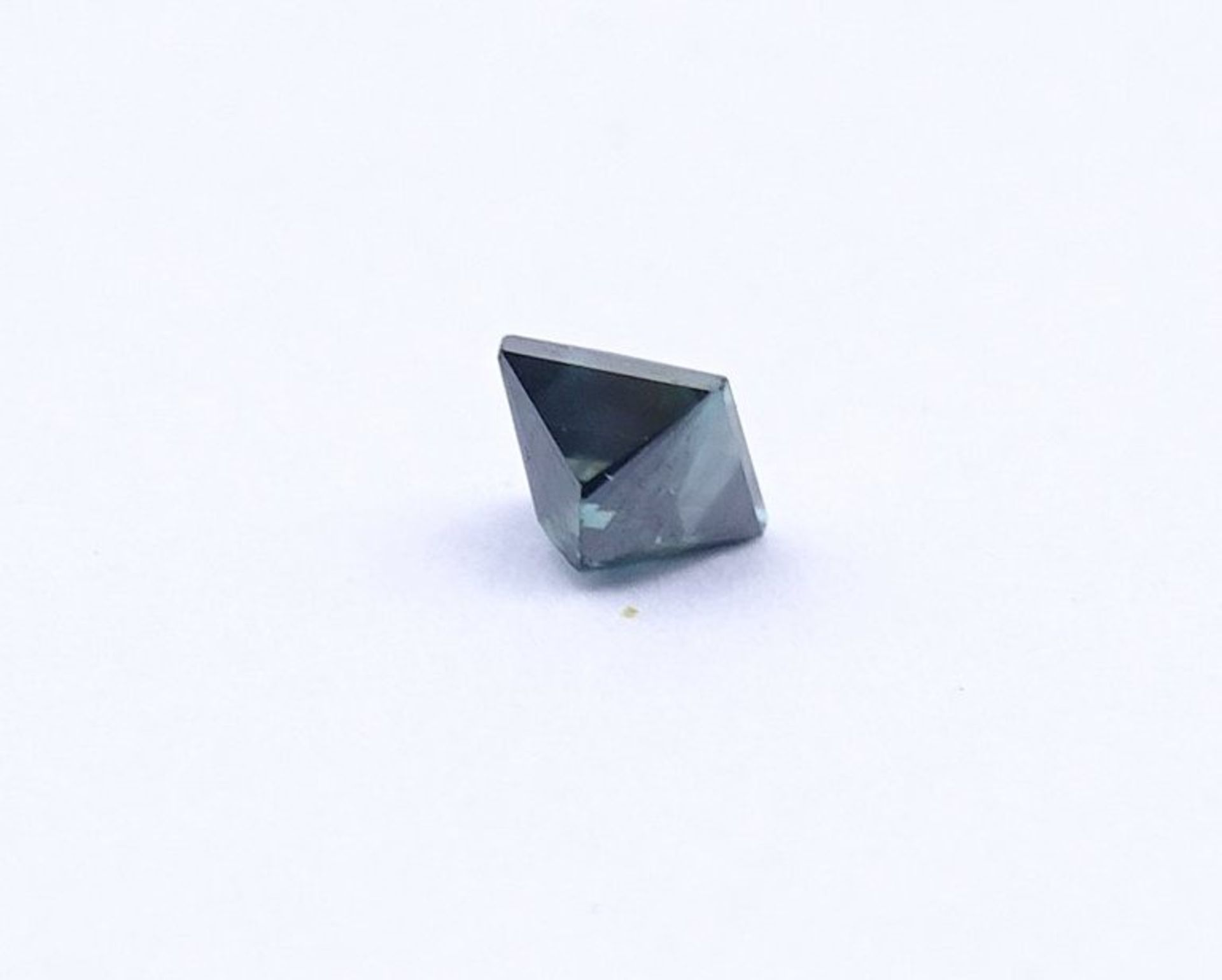 Loser Diamant 0,37ct., Princessschliff, Fancy Blue, - Image 6 of 6