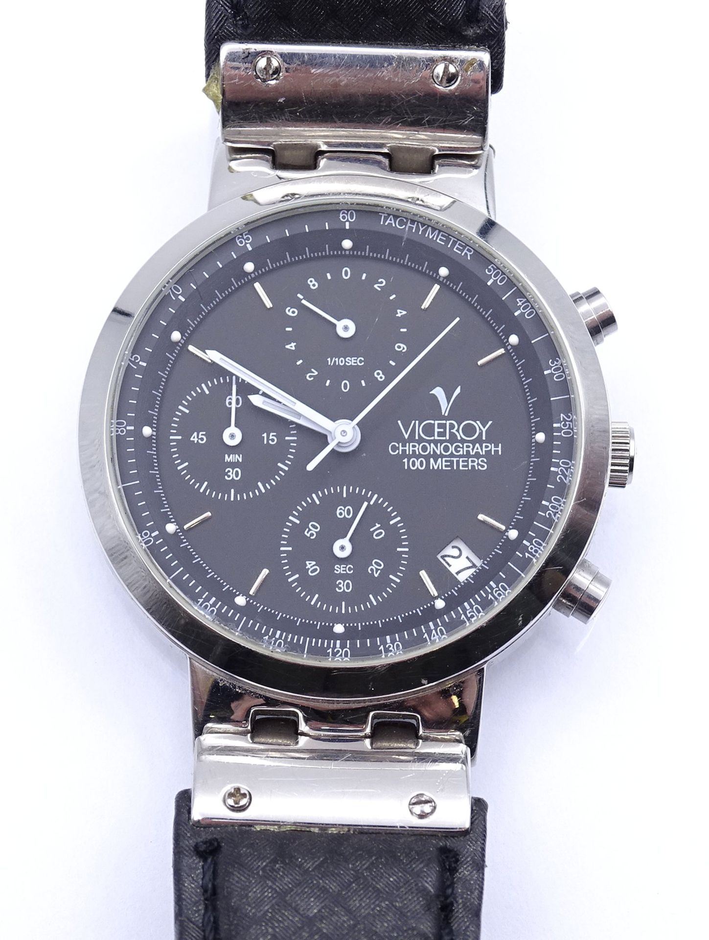 Armbanduhr Viceroy Chronograph 100 Meters, Edelstahl, D. 36mm, Tragespuren - Image 2 of 5