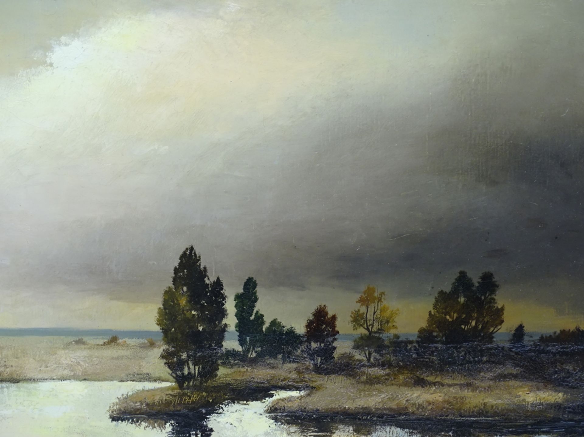 Karl KÄMPF (1902-1987) Heidelandschaft, Öl/Leinen, RG 46 x 69cm - Bild 4 aus 7