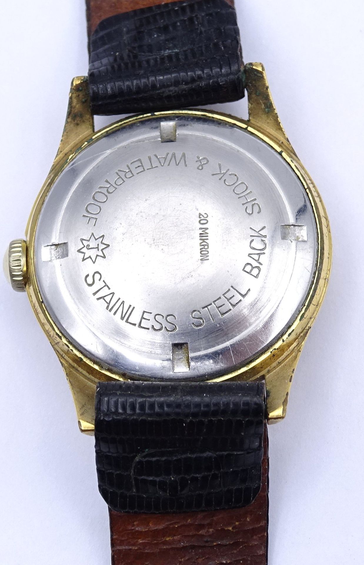Herren Armbanduhr Junghans Trilastic, mechanisch,Werk läuft, D. 33mm,Alters- und Gebrauchsspuren - Bild 3 aus 5