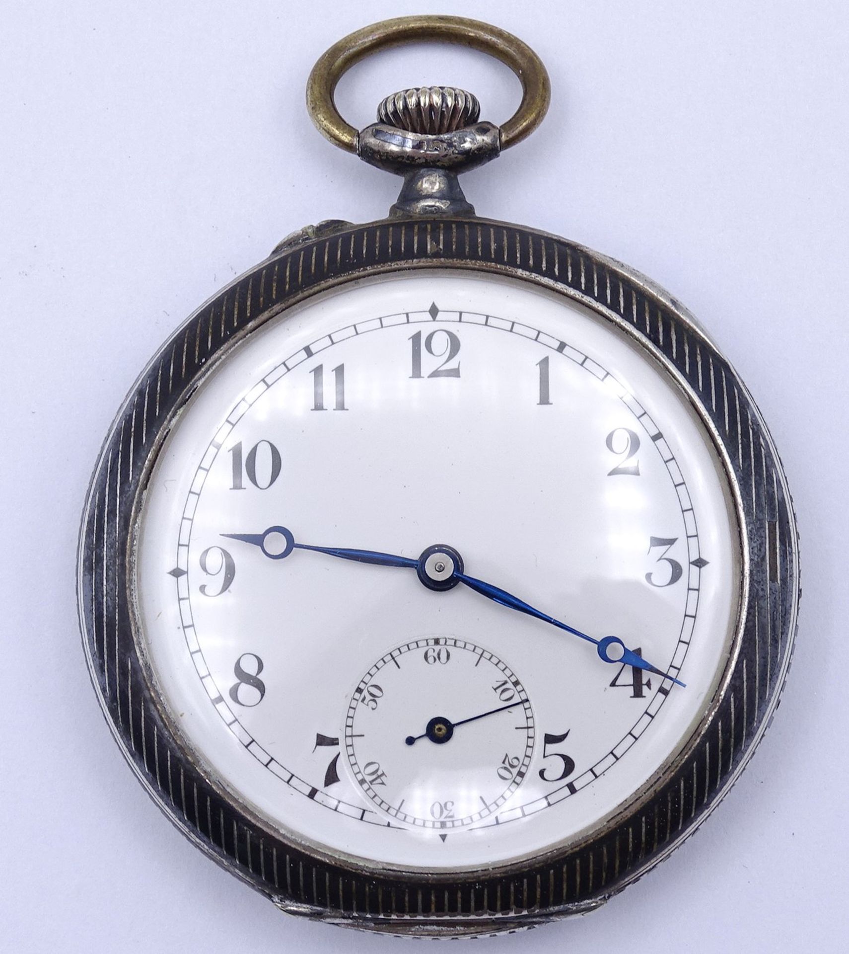 "Beer Uhr" Niel, Taschenuhr F. Beer-Grüring, Silbergehäuse 0.900, D. 51mm, mechanisch, Werk steht