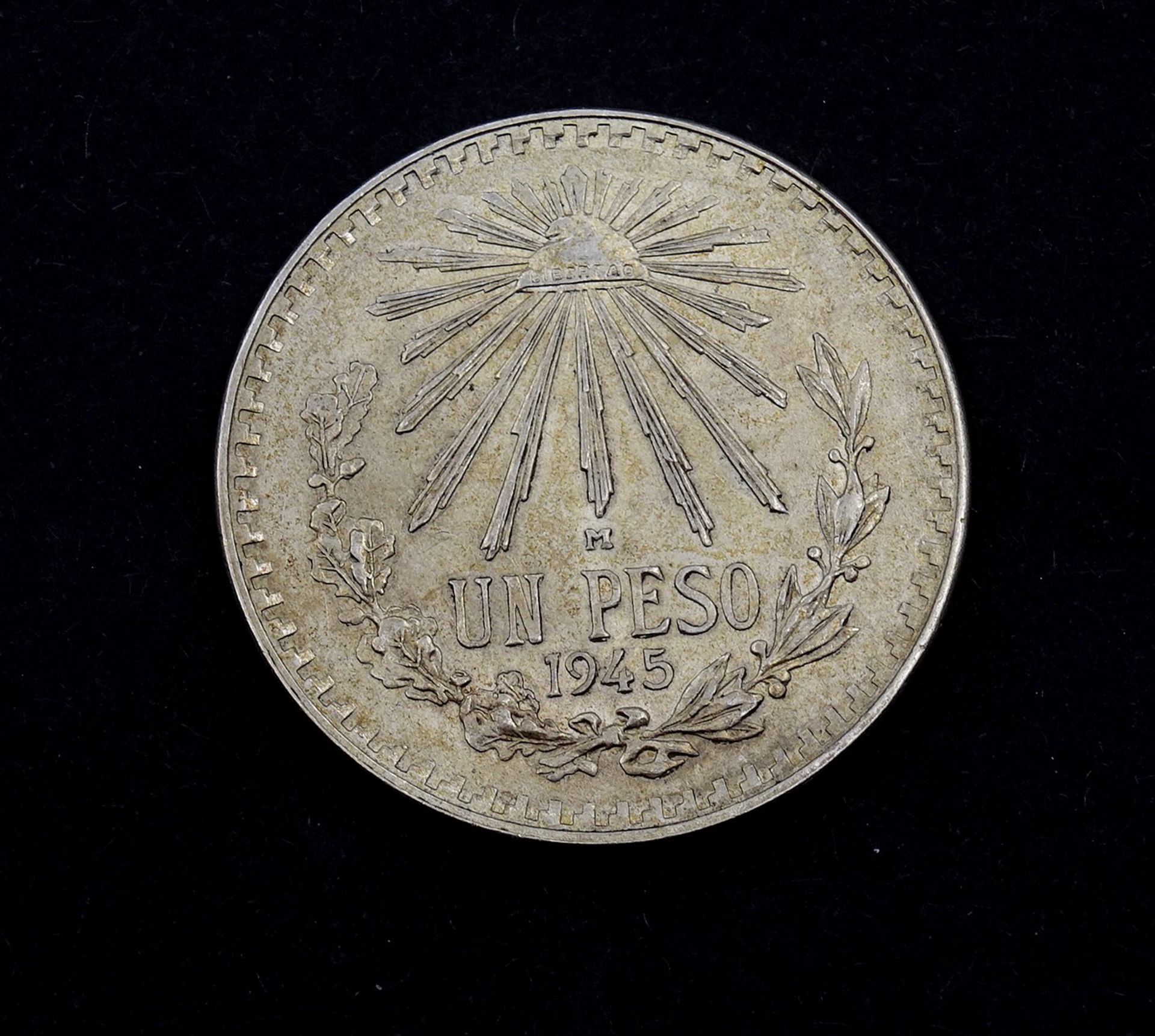 Un Peso 1945 Mexico, D. 34,0mm, 16,7g.