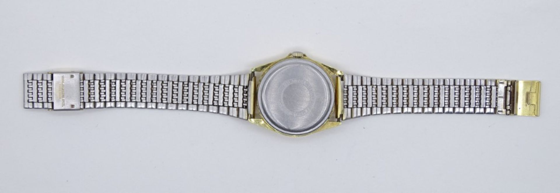 Goldfarbene Anker Automatic mit Edelstahlarmband, Gehäuse: 3,2 cm, Werk läuft, leichte Alters- und  - Bild 4 aus 4