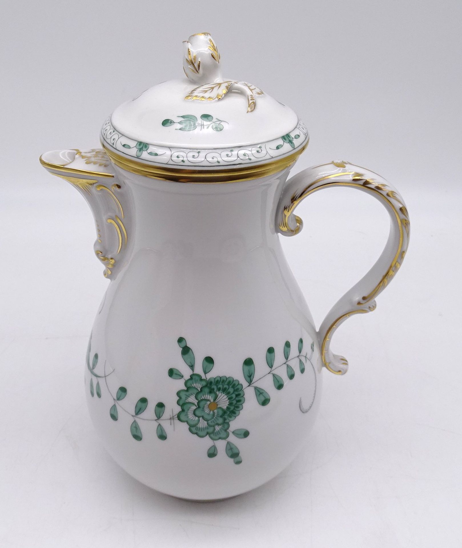 Kaffeekanne "Meissen", Indisch grün, H. 24,5cm