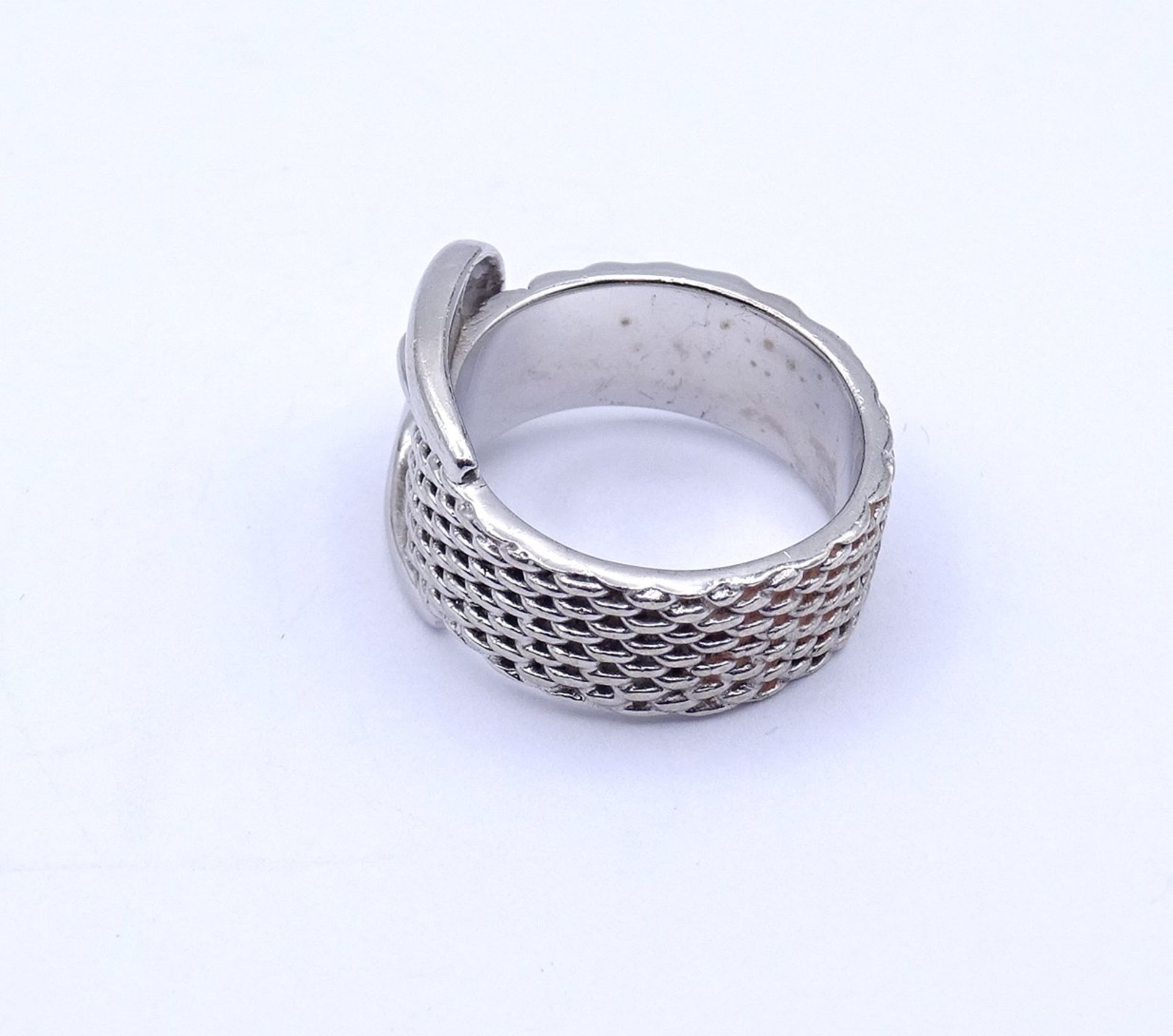 925er Silber Ring in Form eines Gürtels, 10g., RG 57 - Bild 3 aus 4
