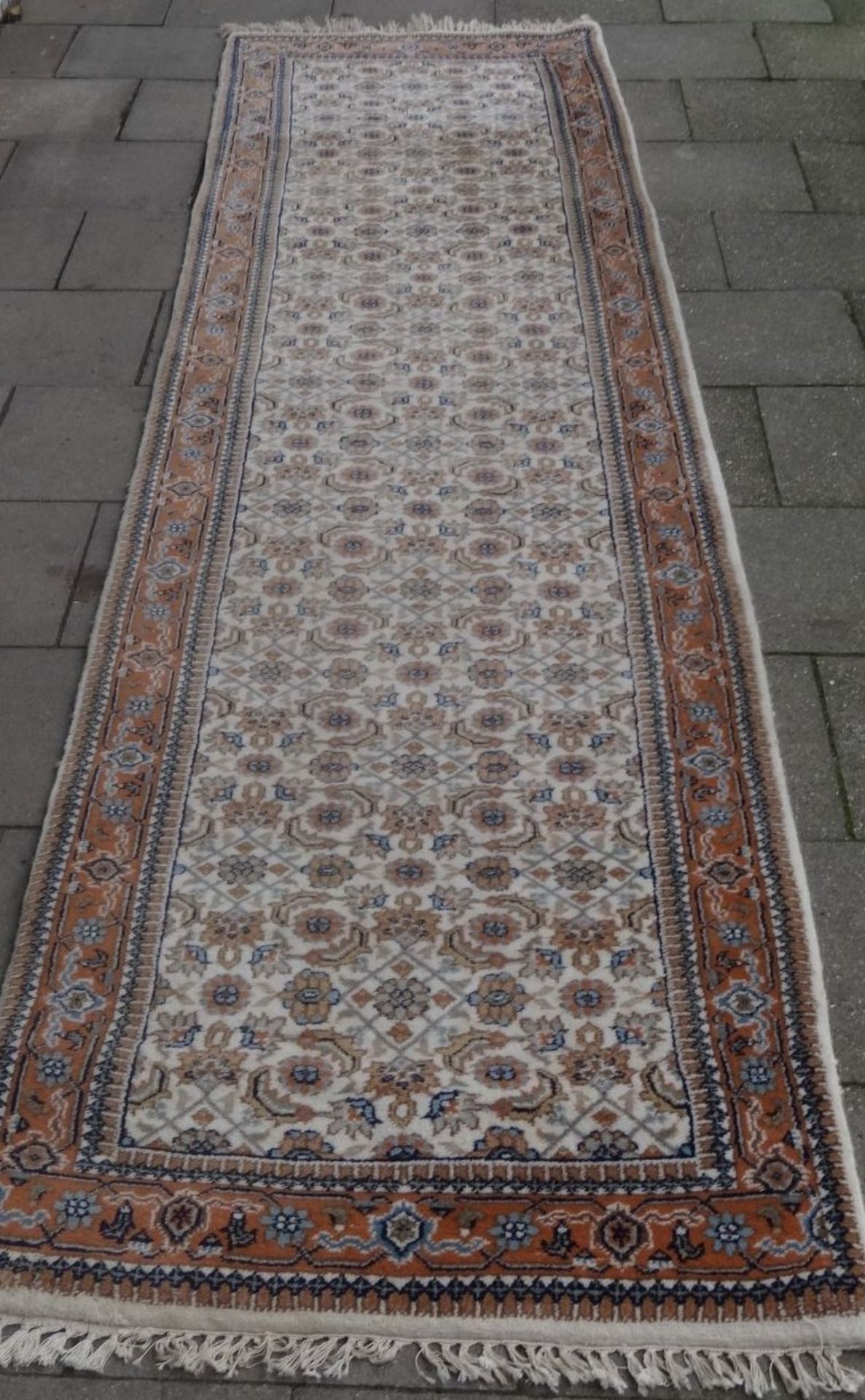 langer Orient-Läufer, Indien, 340x76 cm - Bild 4 aus 5